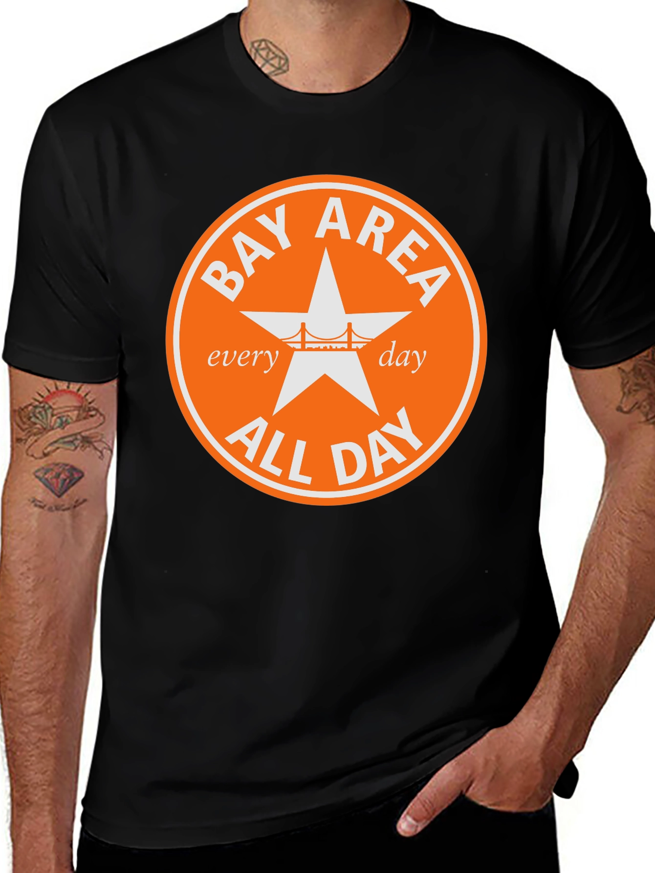 Bay Area All Day Tee - Black Graphic T-Shirt
