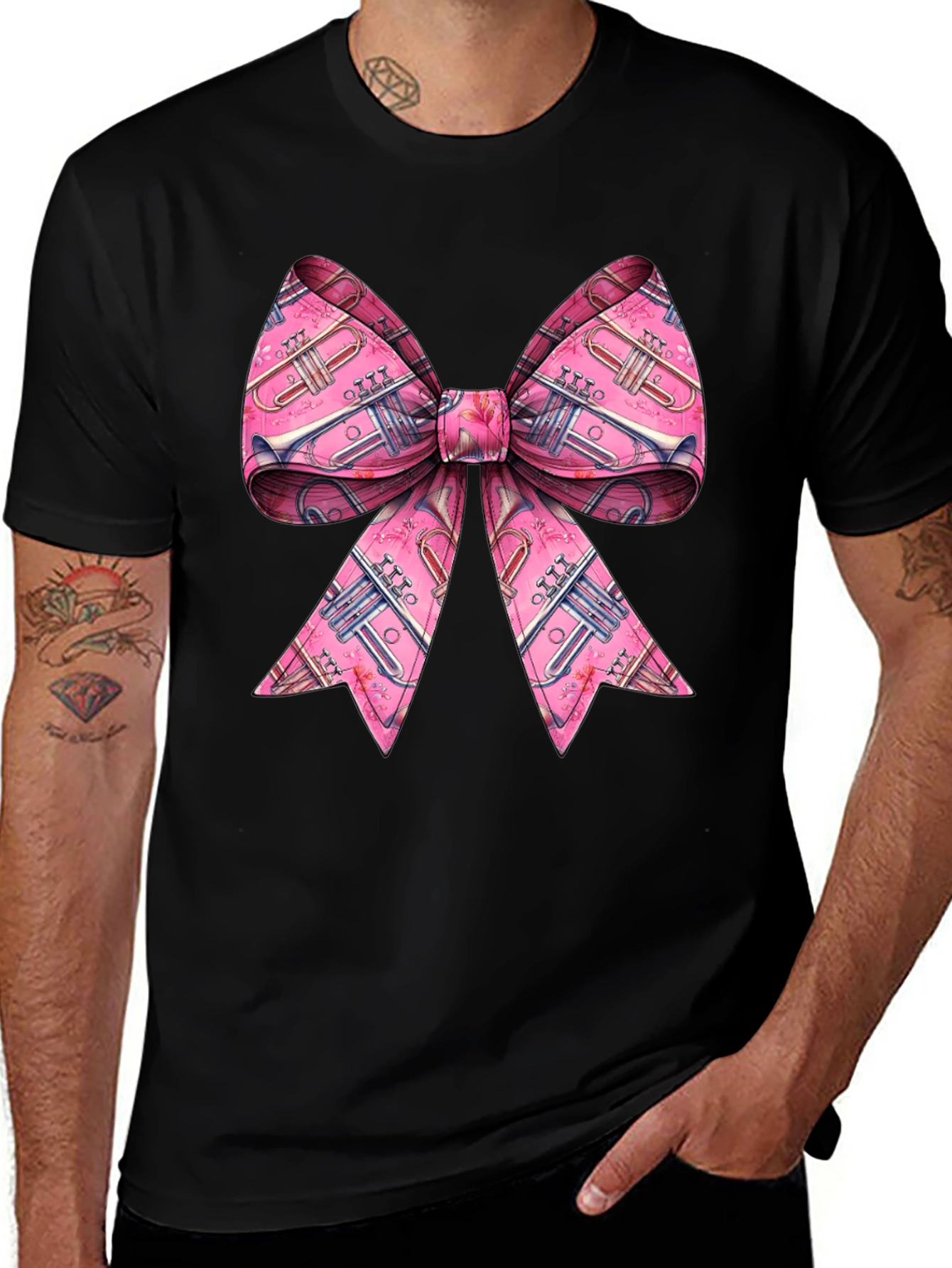 Musical Bow T-Shirt: Unique Design