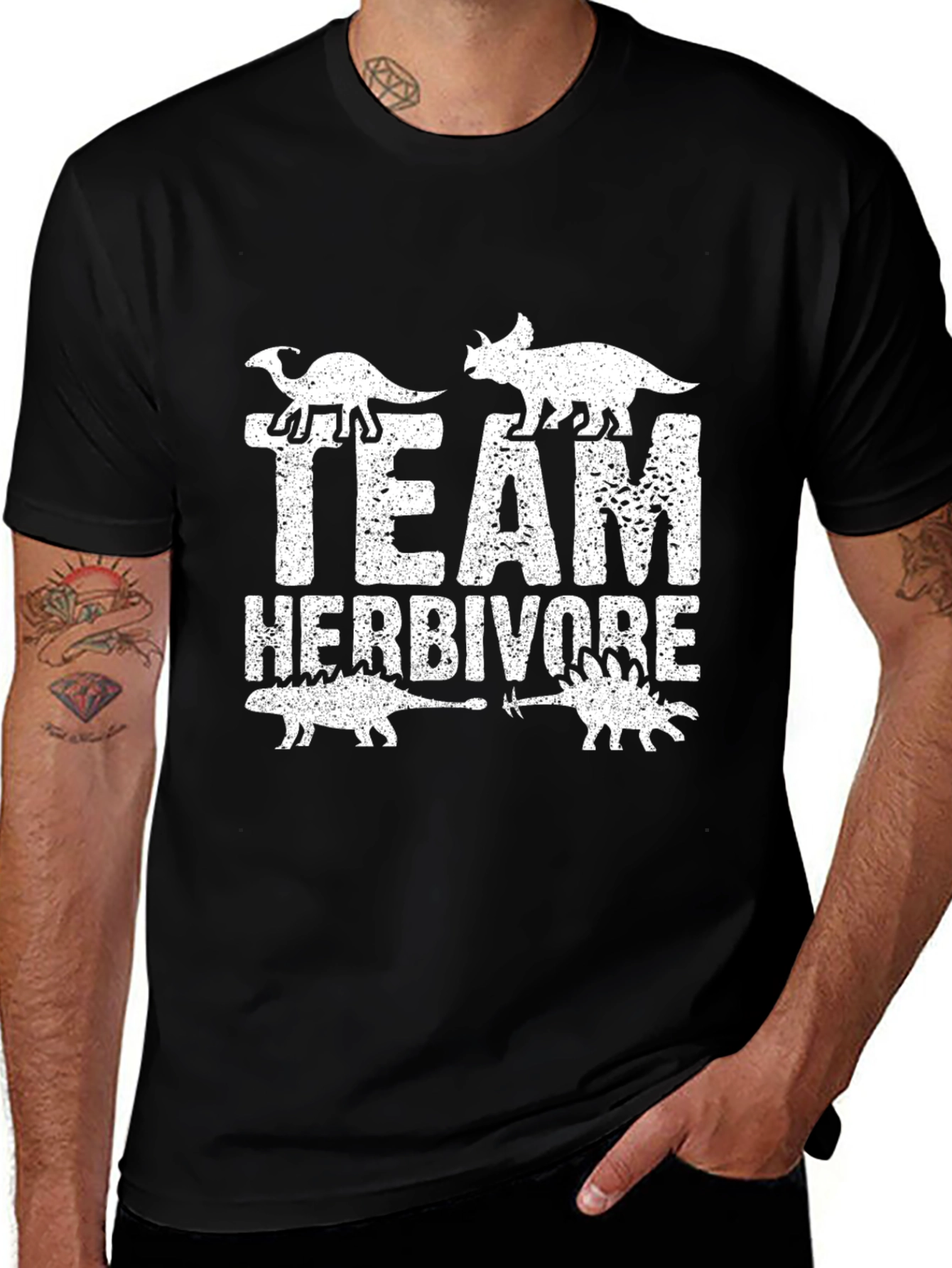 Variant 23 of Team Herbivore Dinosaur Graphic Tee