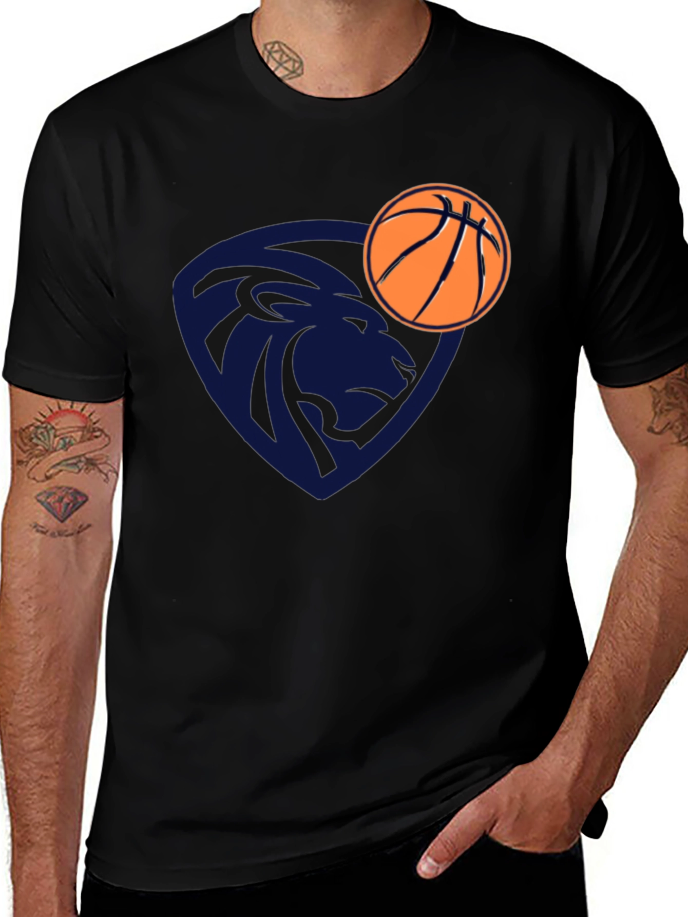 Variant 3 of Lion Basketball Graphic Tee - Stylish & Unique Design