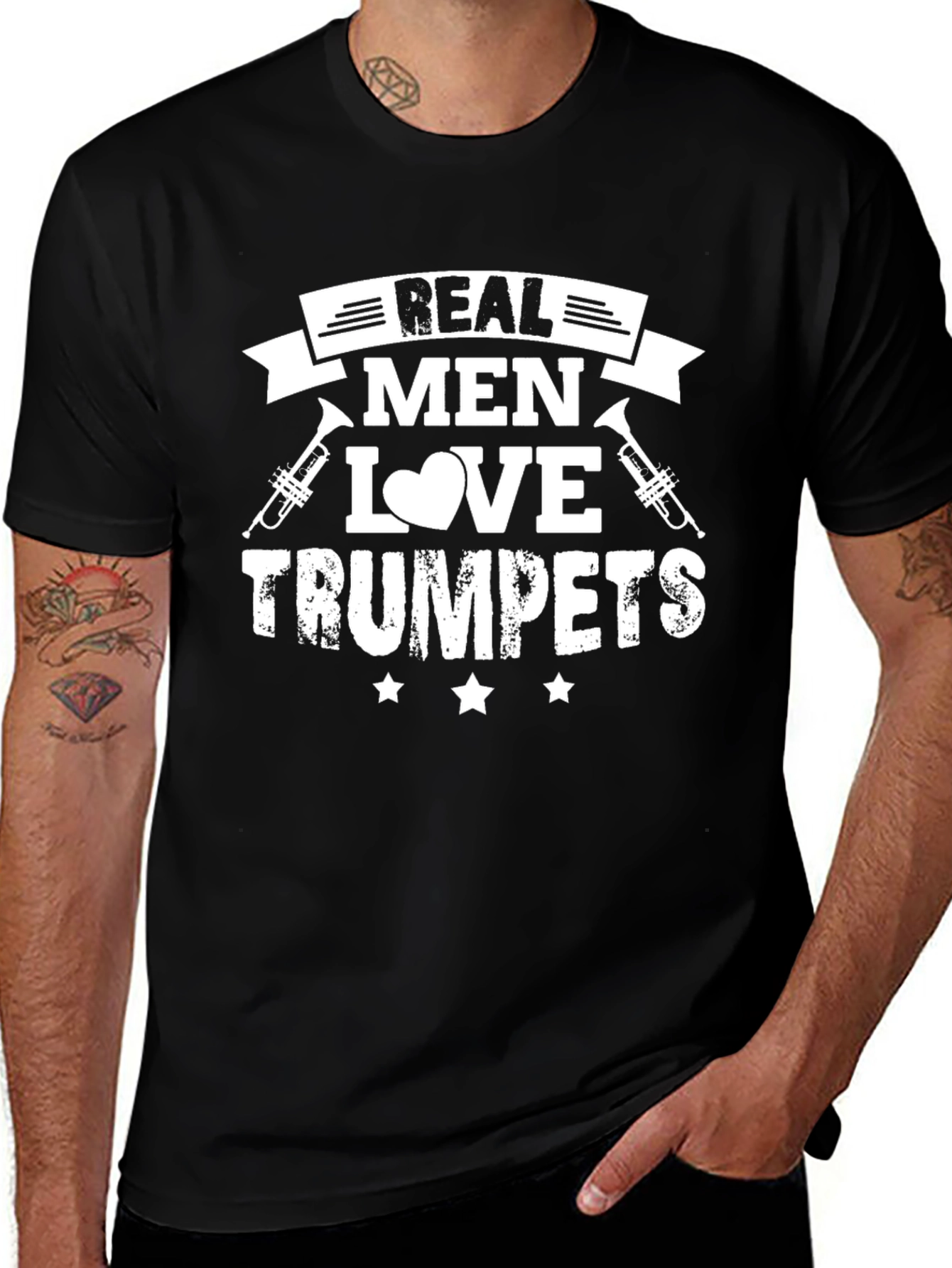 Variant 16 of Real Men Love Trumpets Graphic T-Shirt