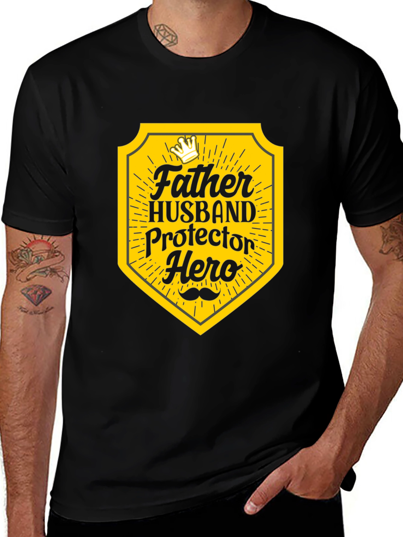 Variant 4 of Father Husband Hero Graphic Tee