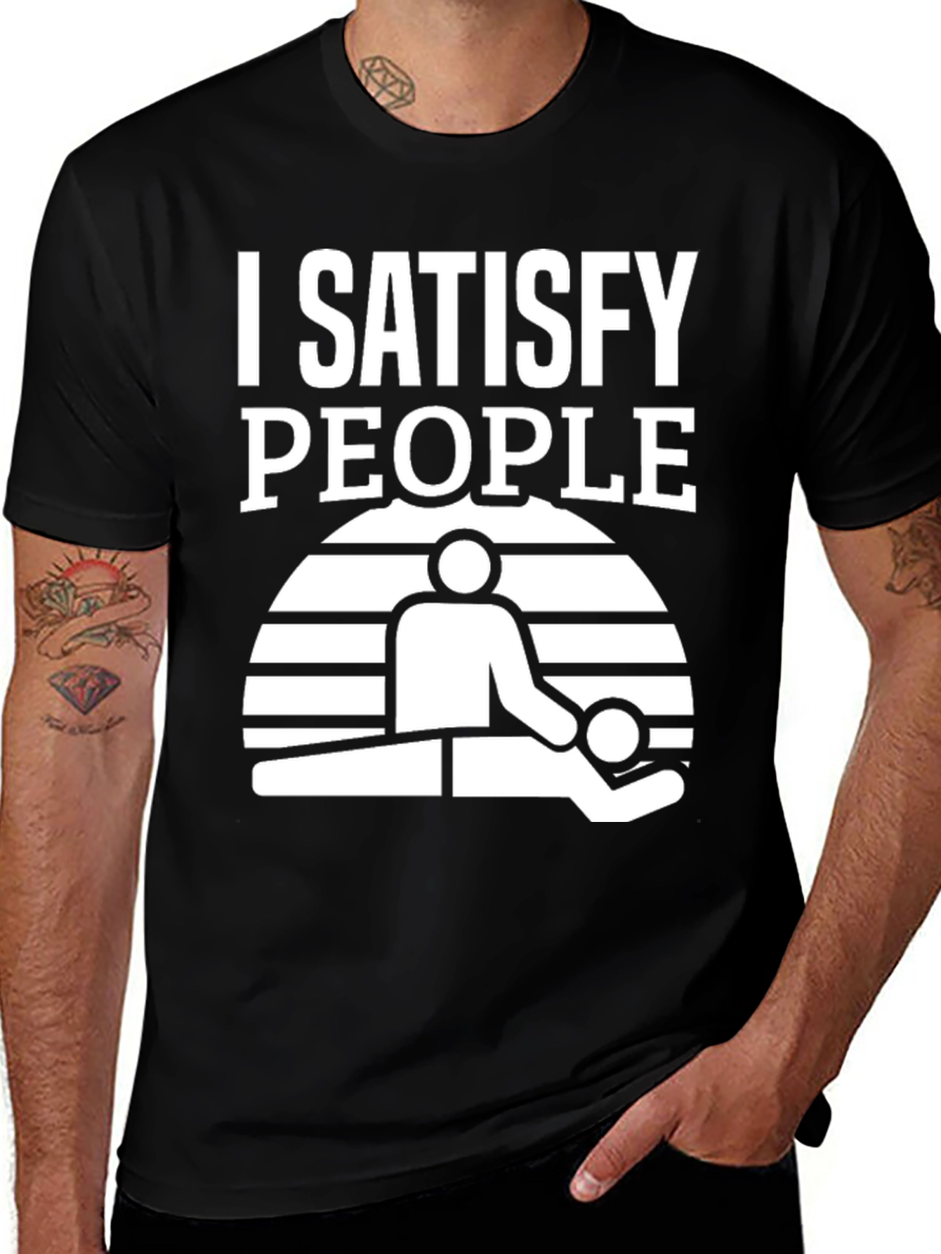 Variant 18 of I Satisfy People Massage Therapist T-Shirt