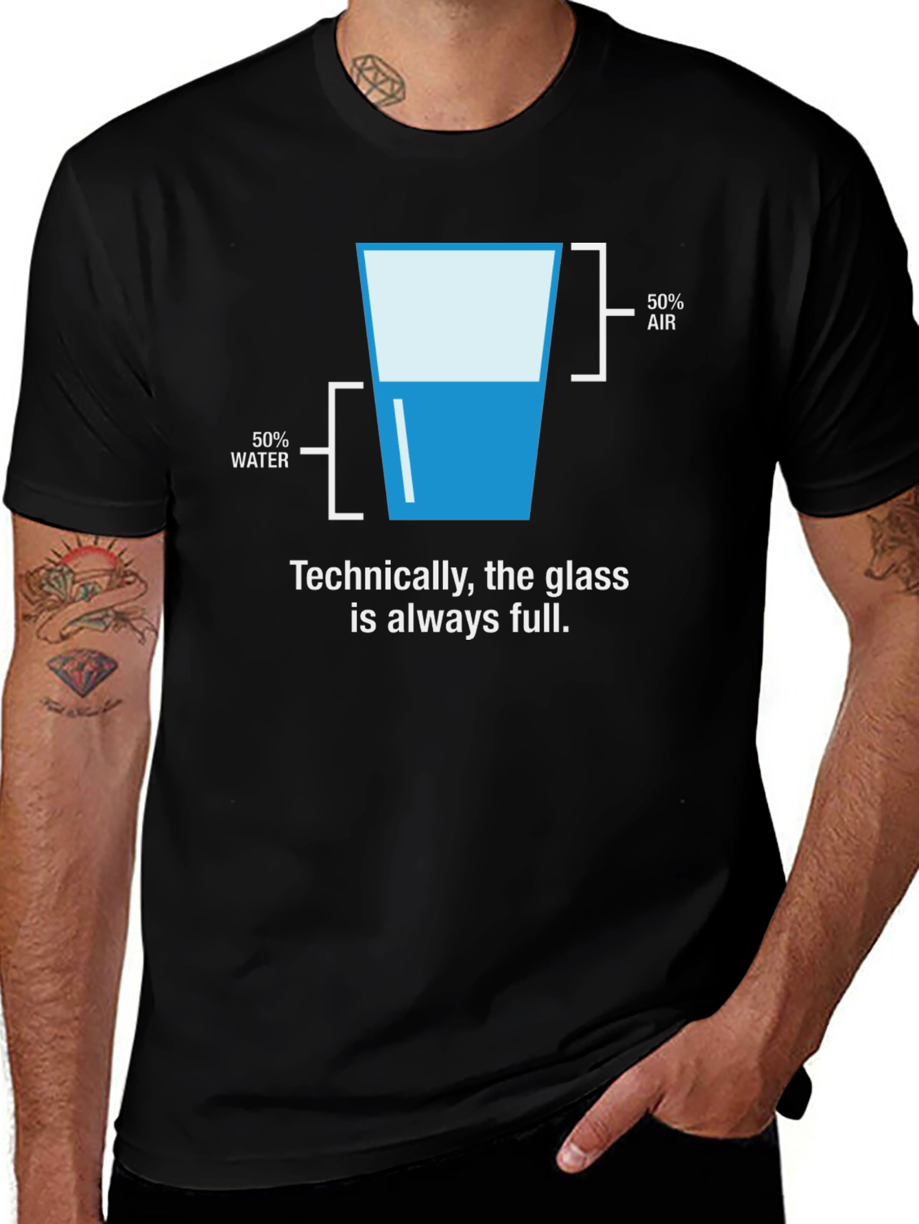 Technically Full Glass Men's T-Shirt