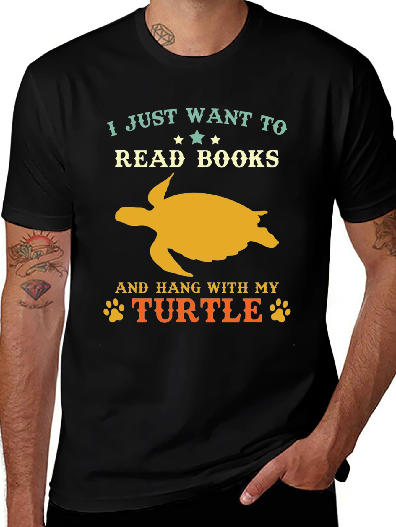 I Just Want to Read Books and Hang with My Turtle T-Shirt