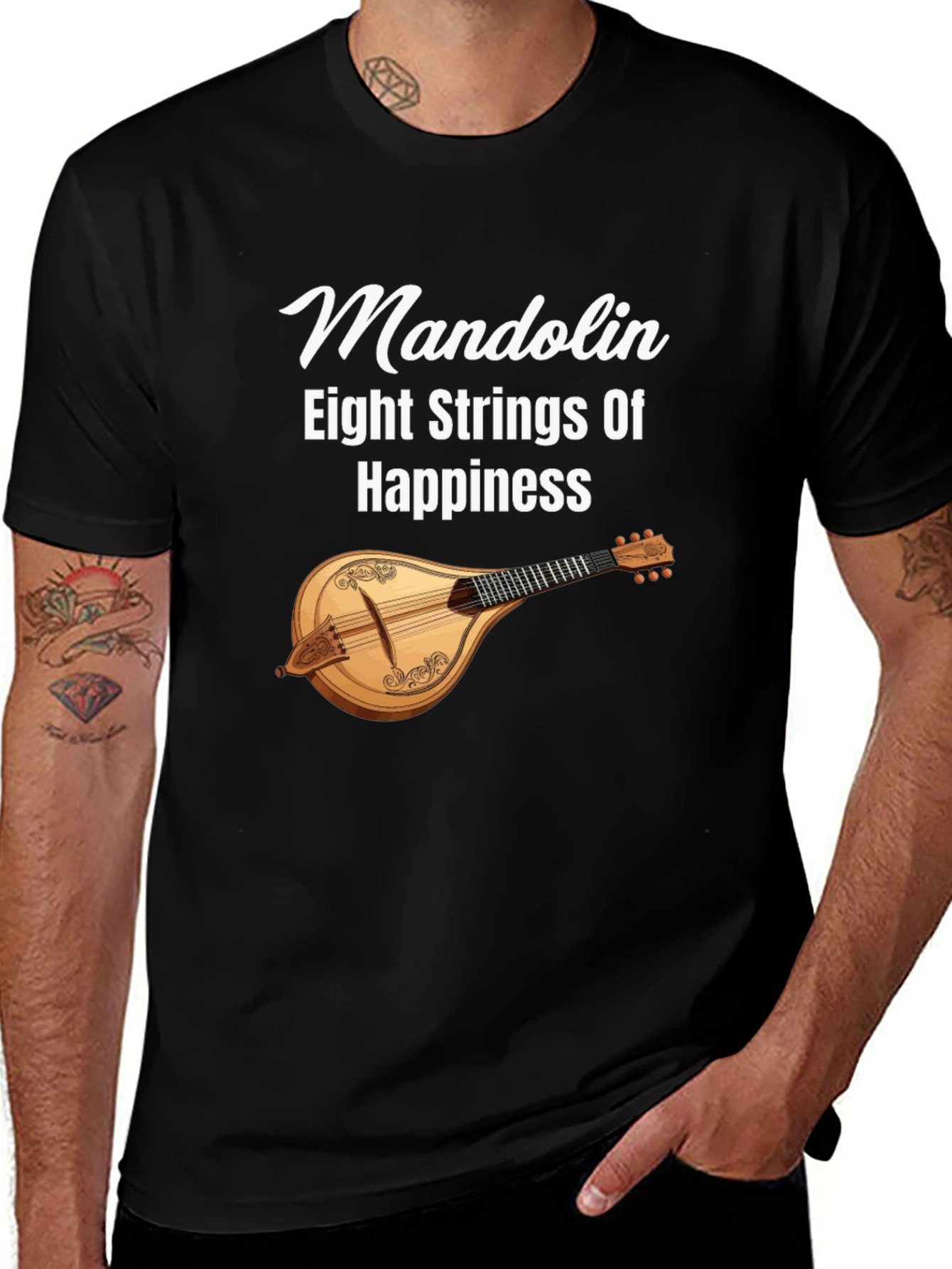 Mandolin Eight Strings Of Happiness Graphic T-Shirt