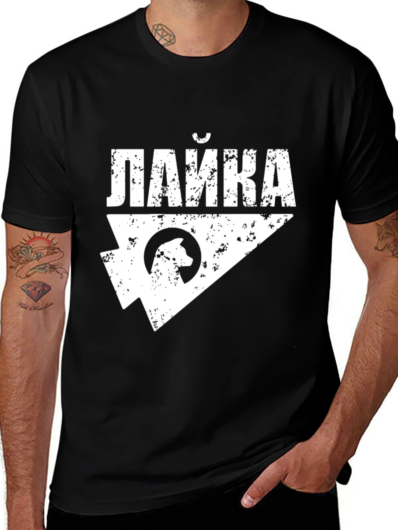 Variant 29 of Laika Dog Space Mission Black T-Shirt