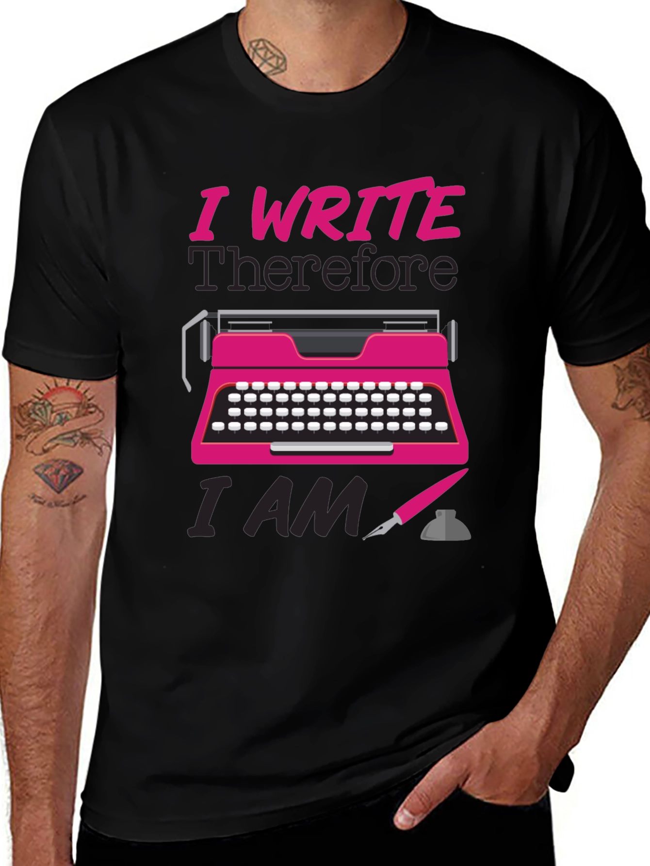 Variant 7 of I Write Therefore I Am T-Shirt
