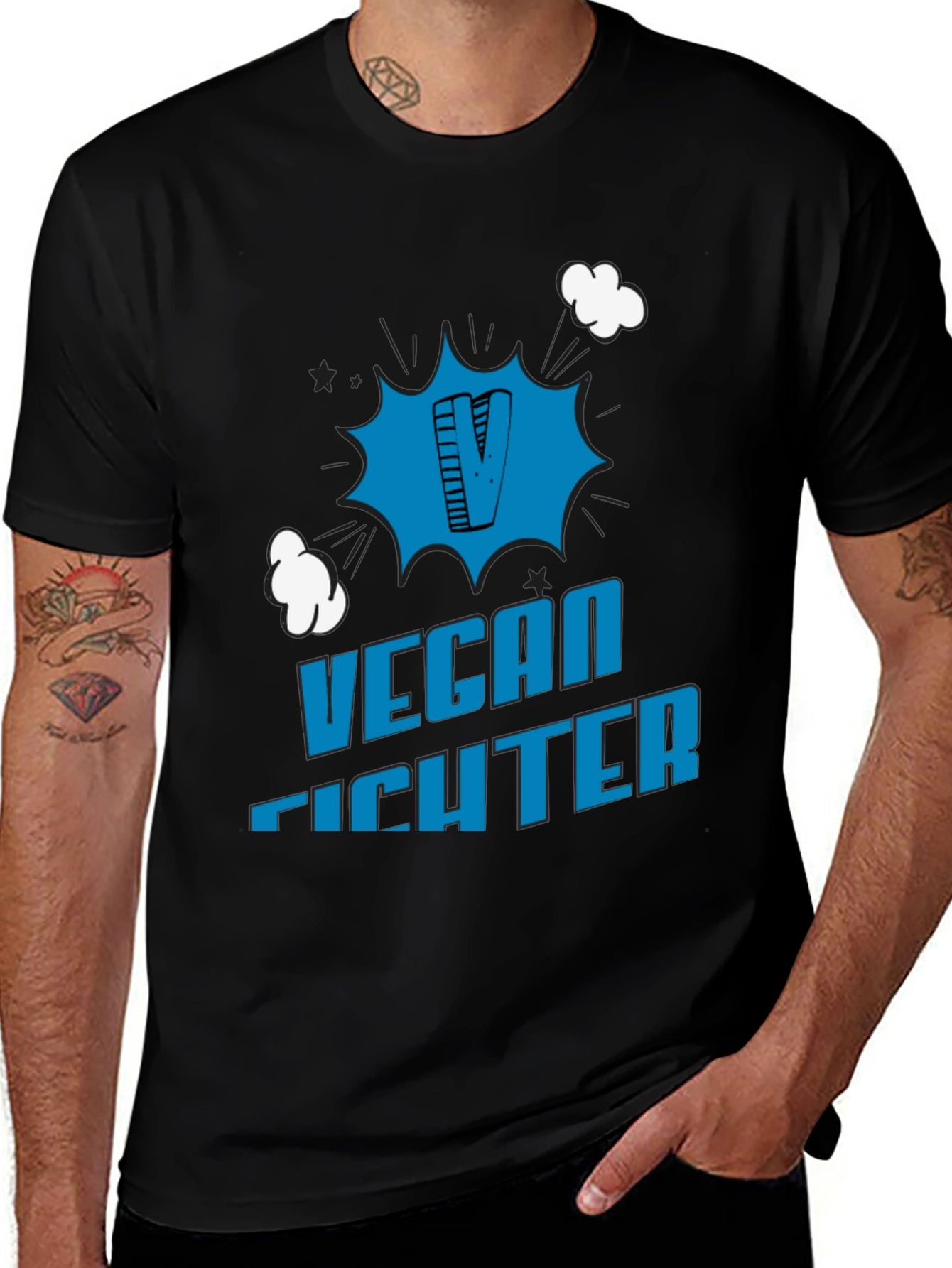 Variant 4 of Vegan Fighter Graphic Tee
