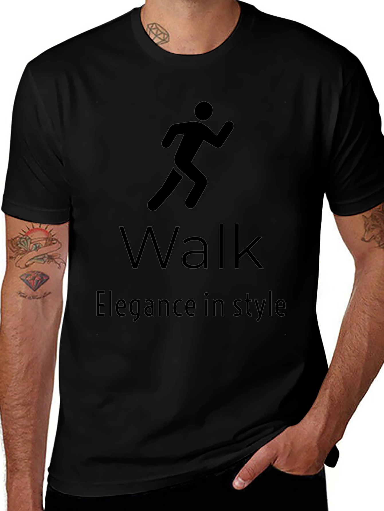 Stylish Black T-Shirt: Walk Elegance