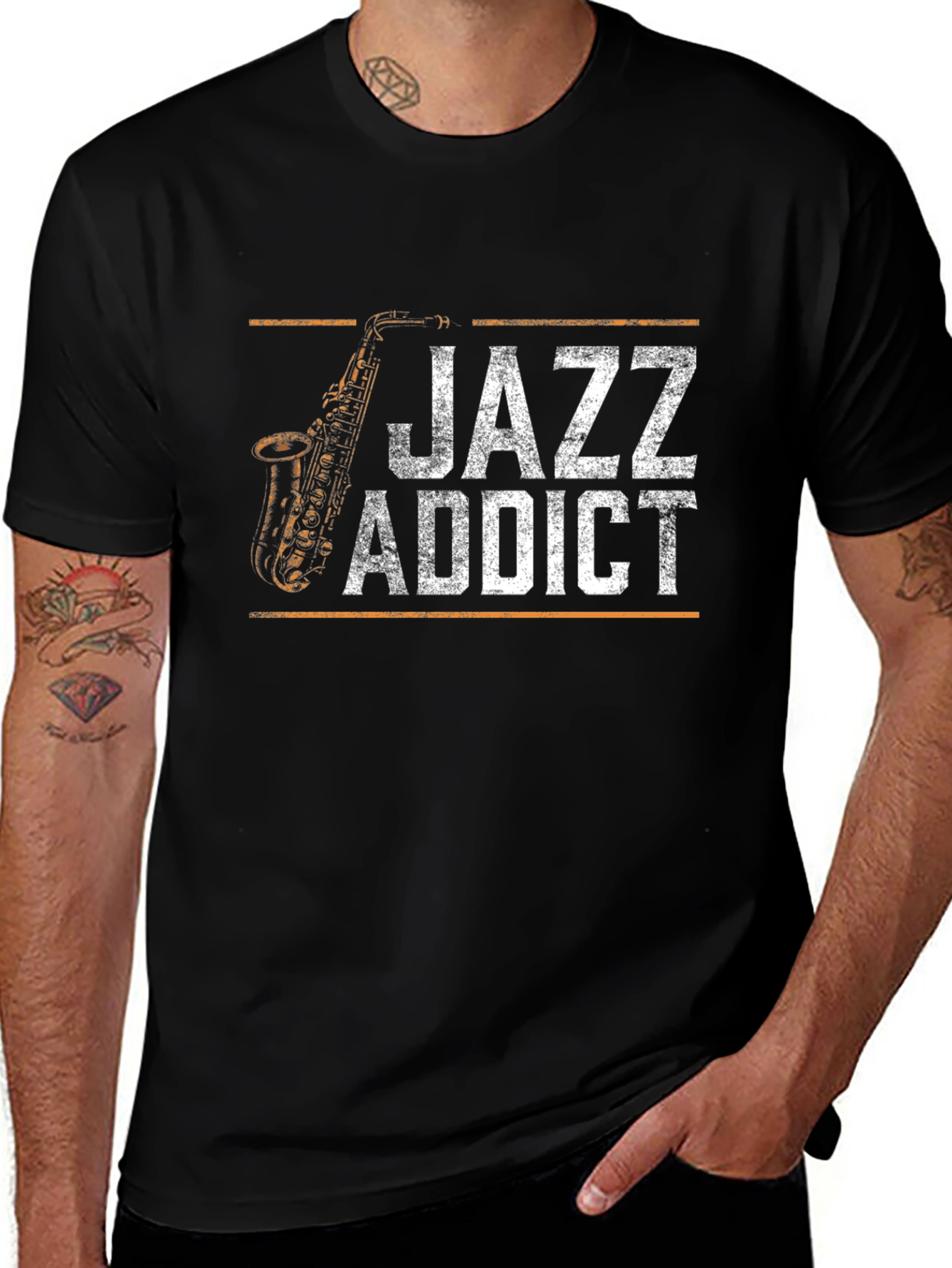 Black Jazz Addict T-Shirt - Black main image
