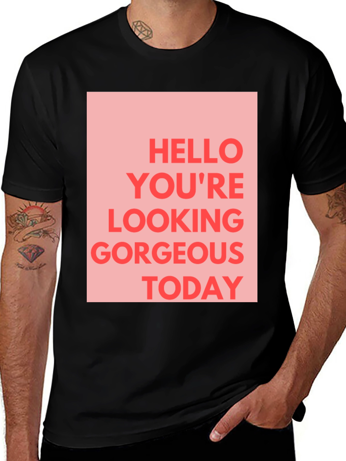 Variant 11 of Gorgeous Today Graphic Tee - Stylish Black T-Shirt