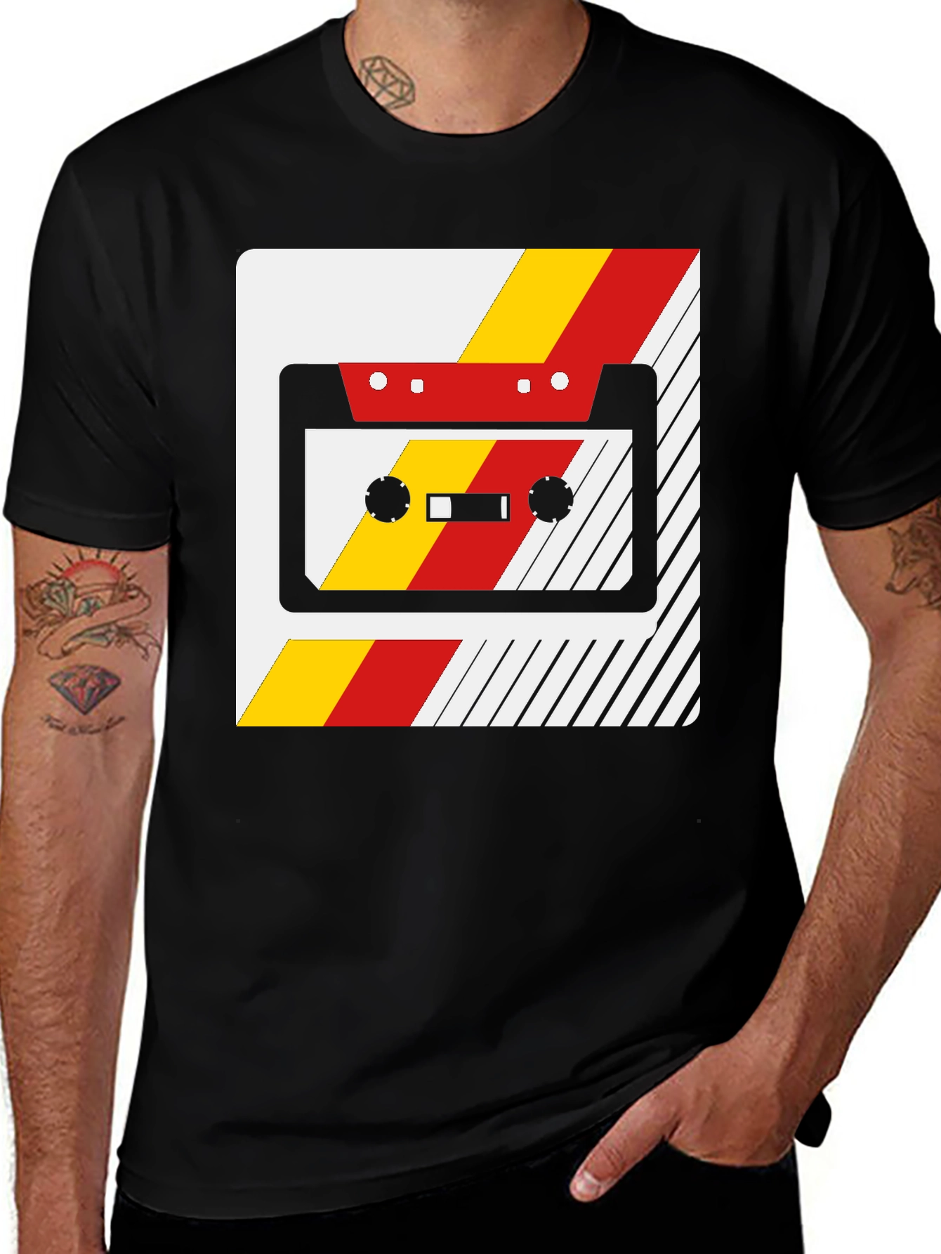 Variant 29 of Retro Cassette Tape Graphic Tee - Vintage Style Shirt