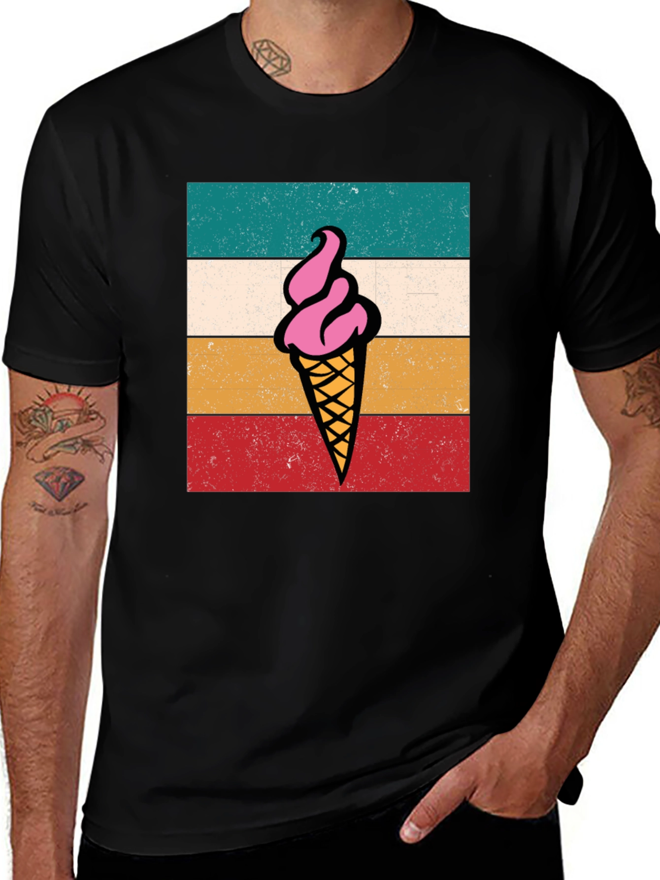 Variant 18 of Retro Ice Cream Graphic Tee - Unisex Soft Cotton T-Shirt