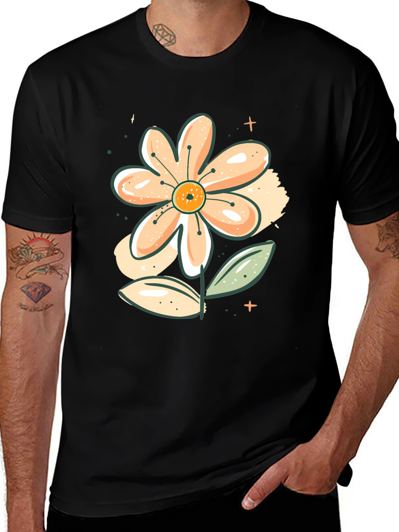 Variant 24 of Floral Graphic Print T-Shirt - Stylish Casual Wear
