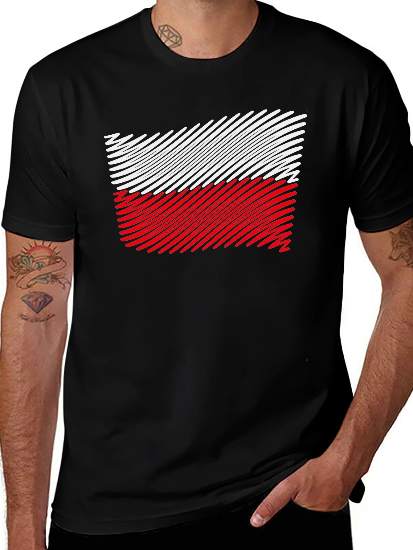 Poland Flag T-Shirt - Unique Striped Design