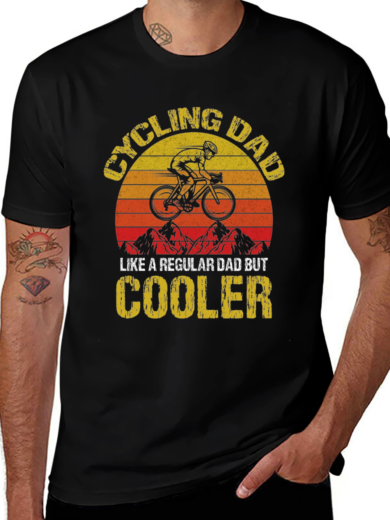 Variant 30 of Cycling Dad T-Shirt - Cool Dad Design