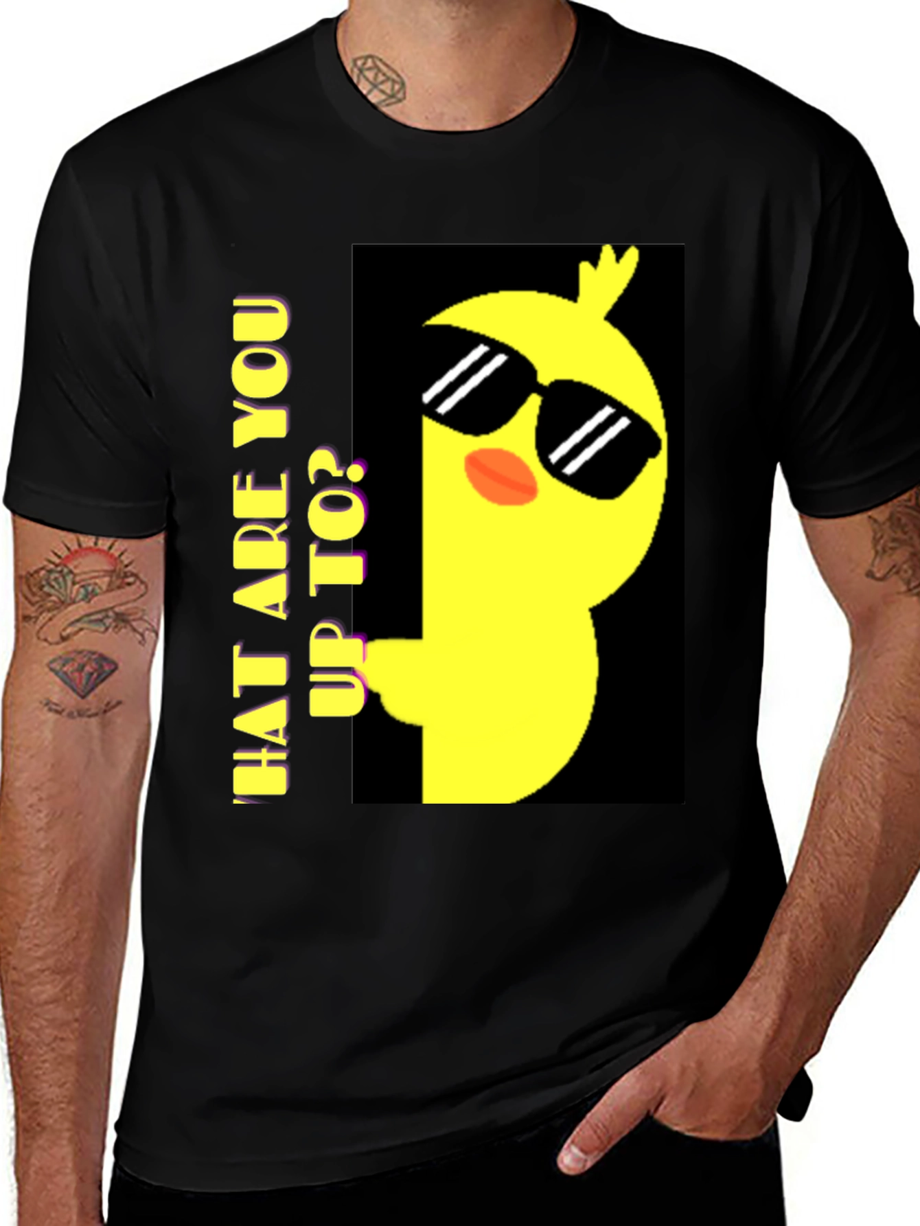 Variant 9 of Cool Chick Graphic T-Shirt - What Are You Up To?
