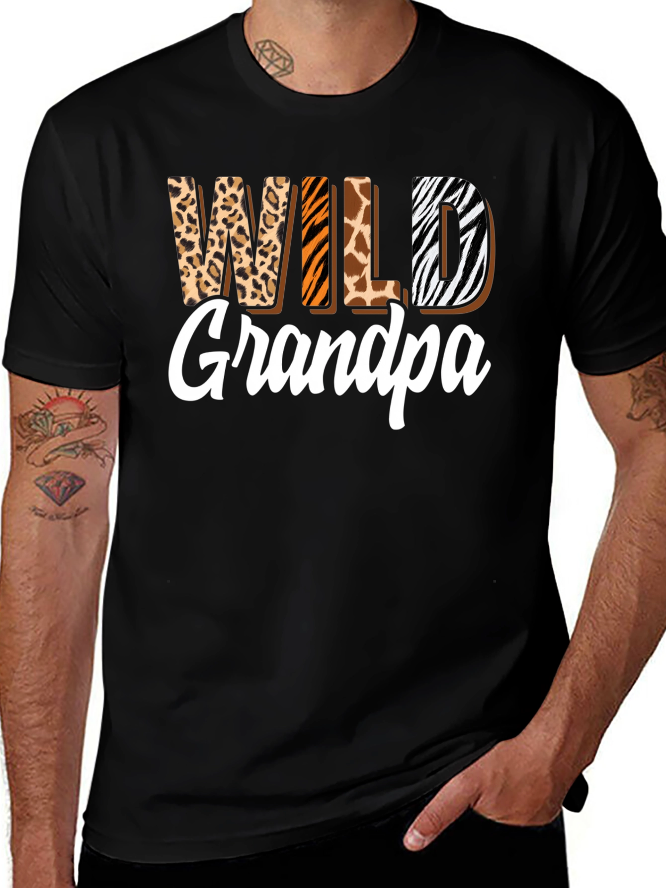 Variant 17 of Wild Grandpa Animal Print T-Shirt