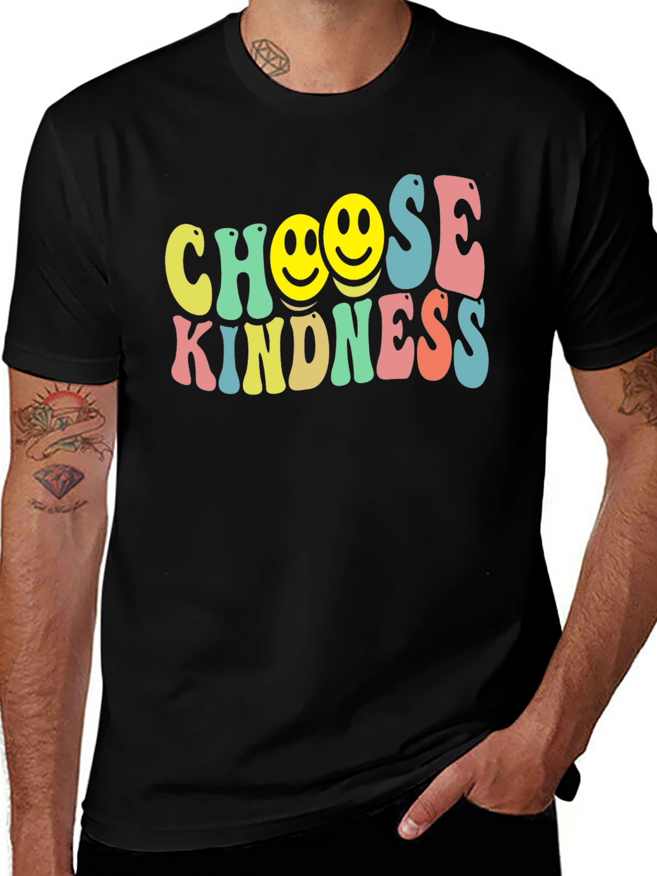 Variant 16 of Choose Kindness Smiley Face Graphic Tee