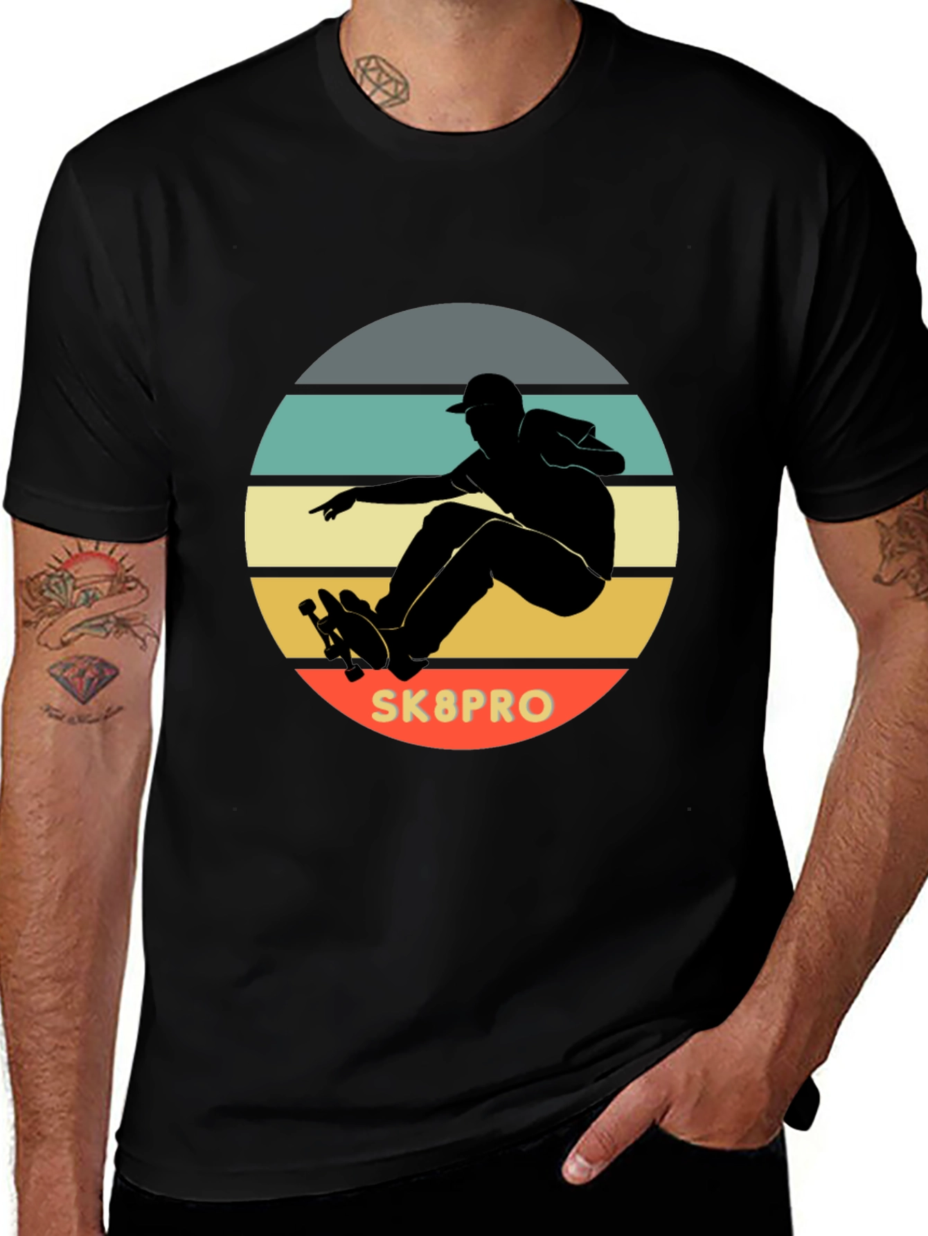 Skateboarding T-Shirt - Retro Style