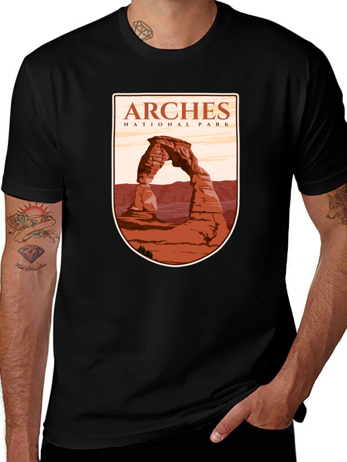 Variant 24 of Arches National Park Graphic Tee - Black