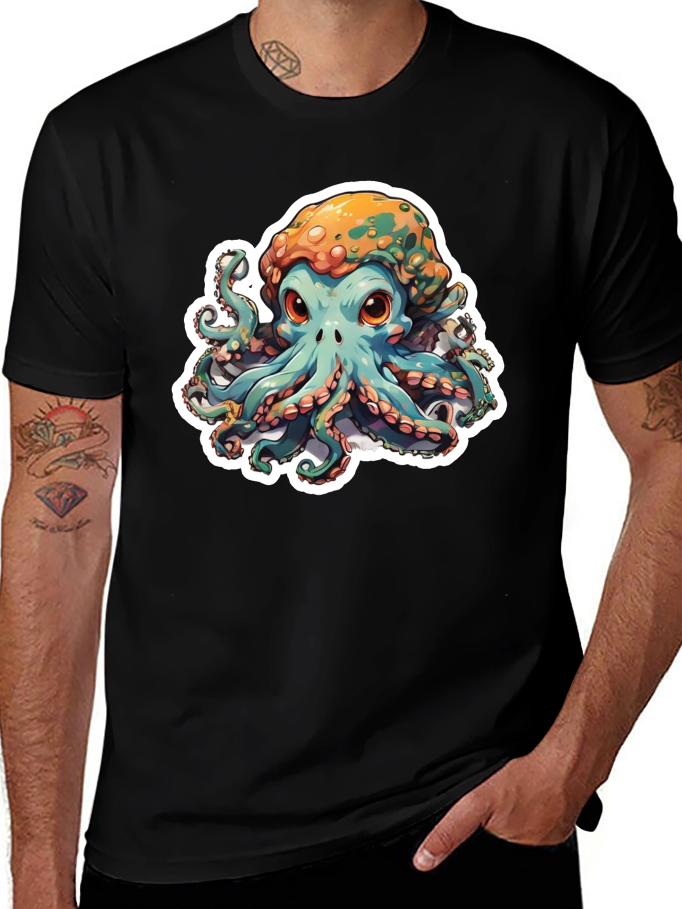 Variant 25 of Fun Octopus Graphic T-Shirt