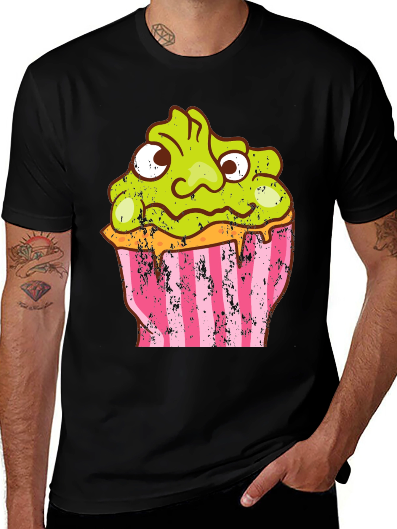 Variant 7 of Monster Cupcake Graphic Tee - Black