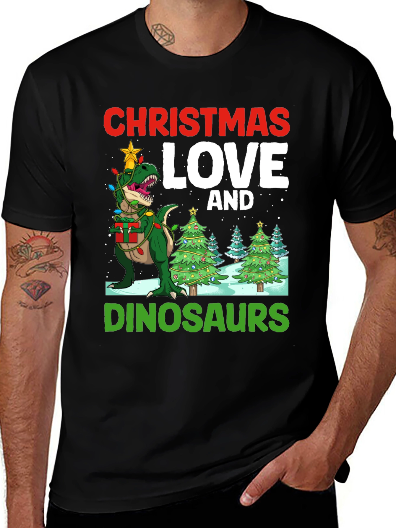 Christmas Dinosaur T-Shirt
