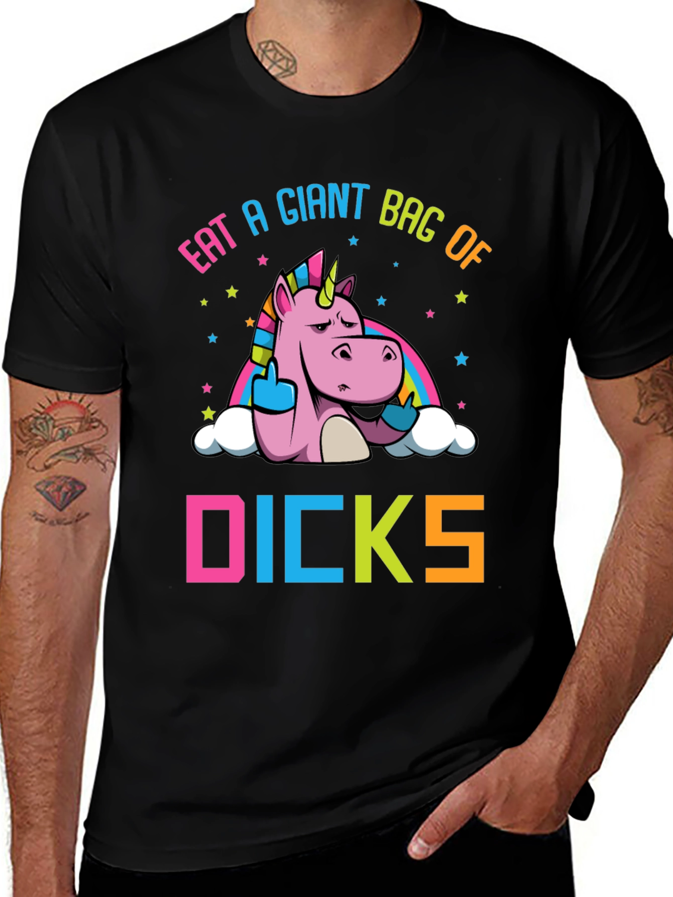 Variant 12 of Eat A Giant Bag Unicorn Graphic T-Shirt