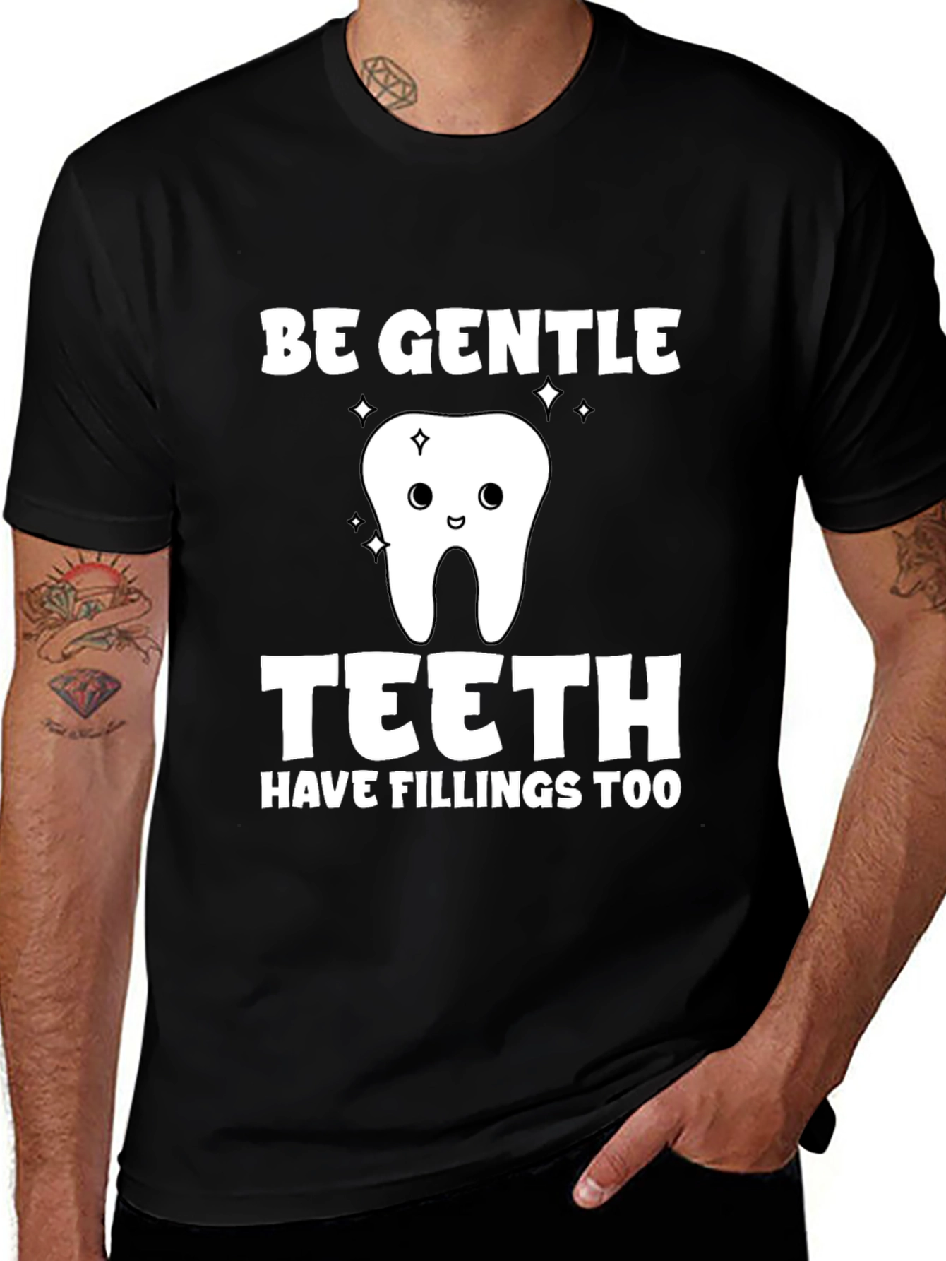 Variant 4 of Be Gentle Teeth Funny Dental Hygienist T-Shirt