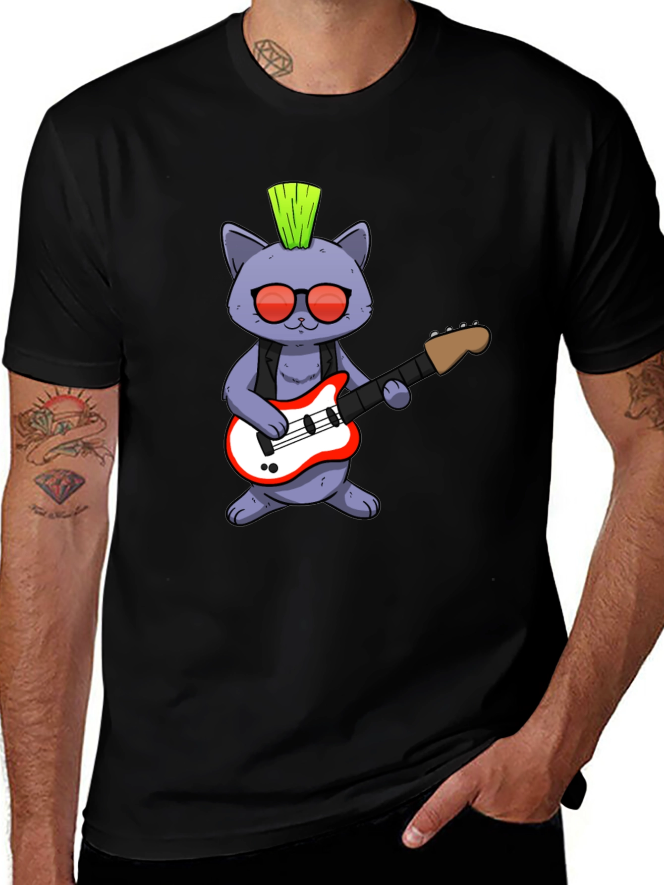 Variant 21 of Punk Rock Cat T-Shirt
