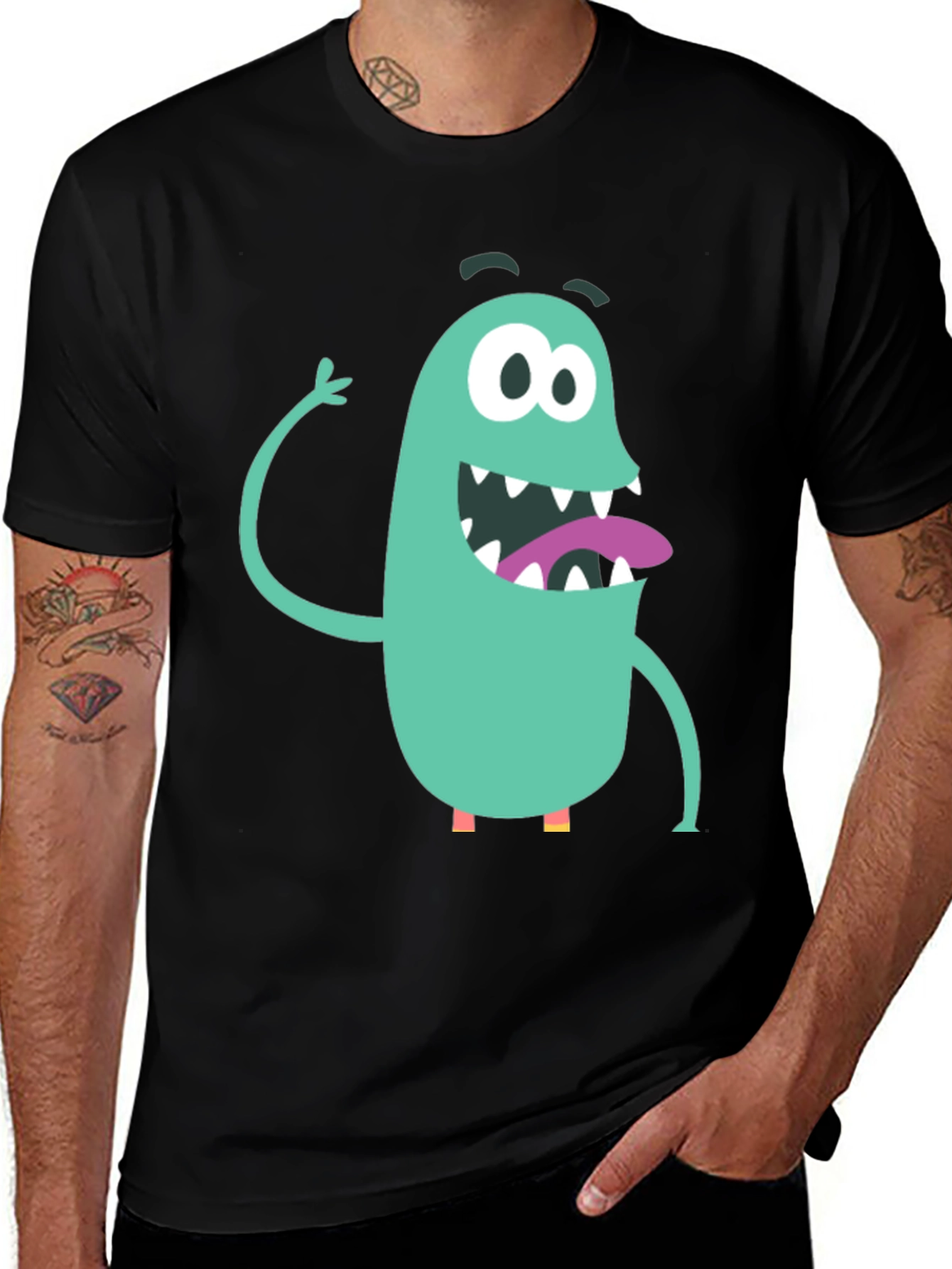 Variant 3 of Monster Graphic T-Shirt - Fun Cartoon Design
