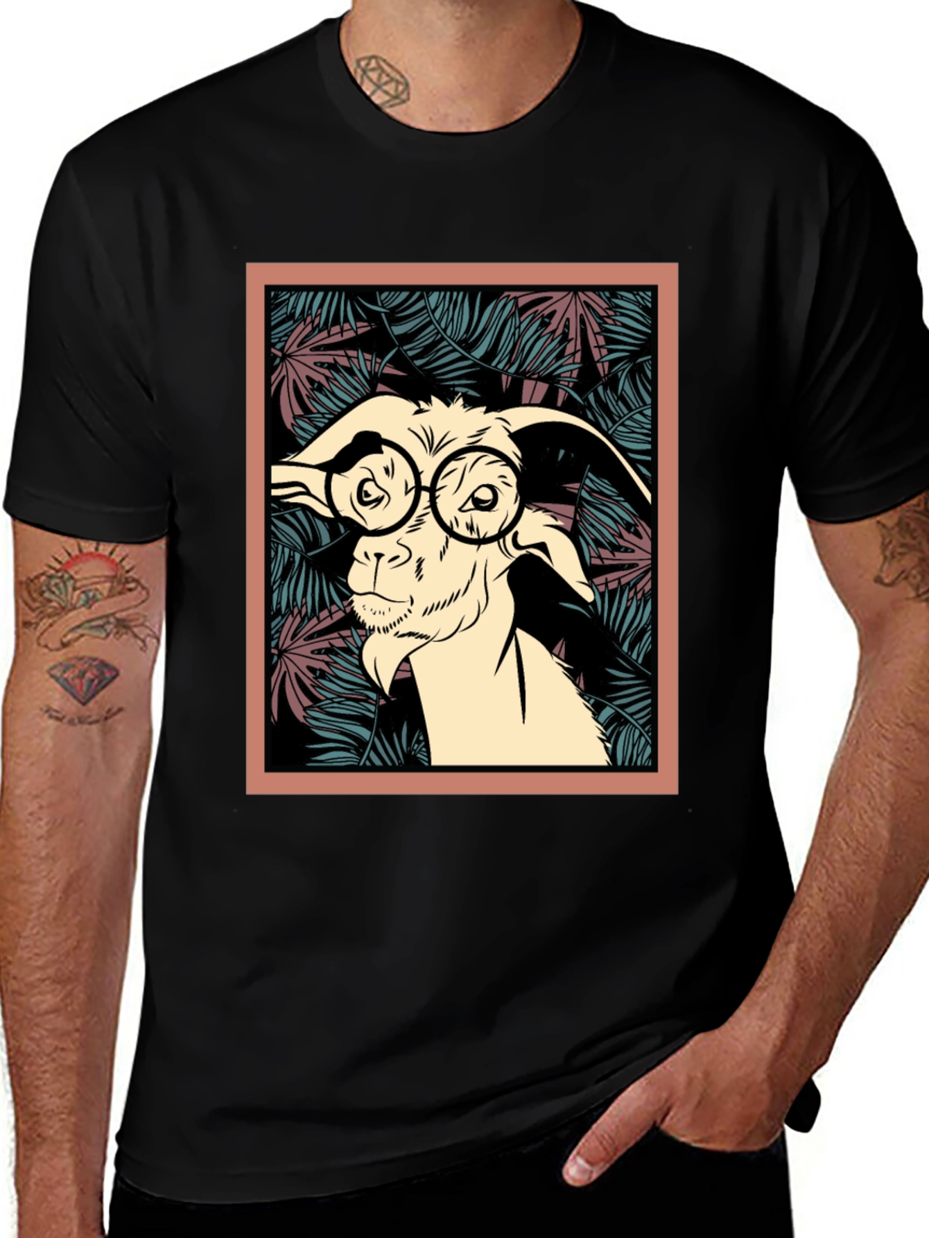 Variant 9 of Cool Llama Graphic T-Shirt - Quirky Animal Tee