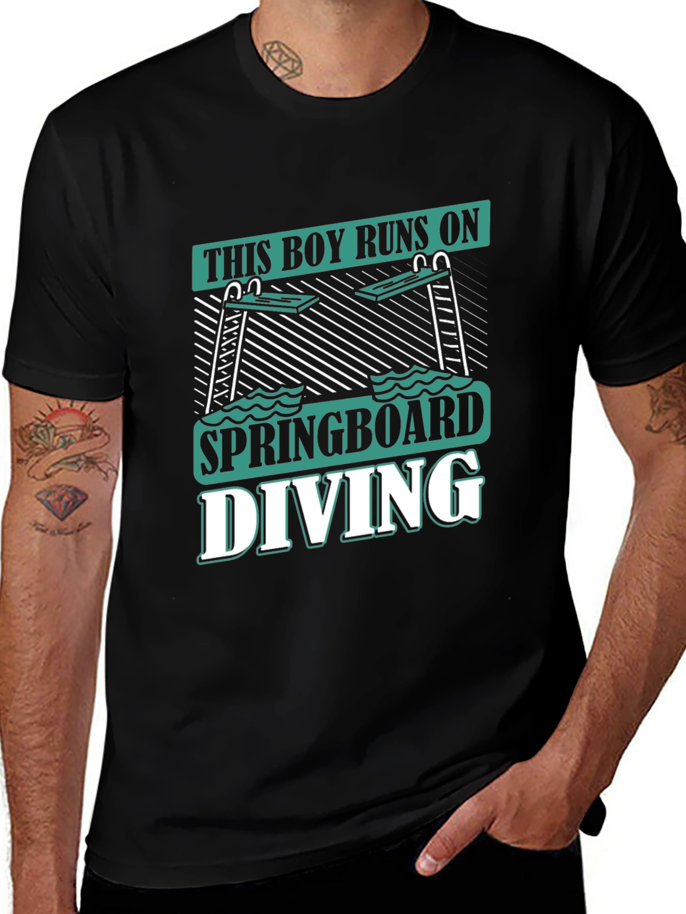 Variant 28 of Springboard Diving Graphic T-Shirt