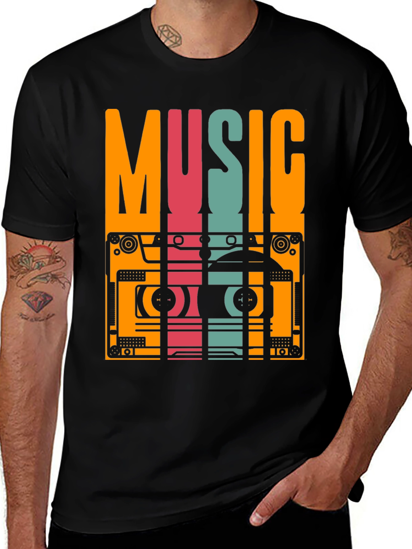 Variant 15 of Retro Music Cassette Graphic Tee