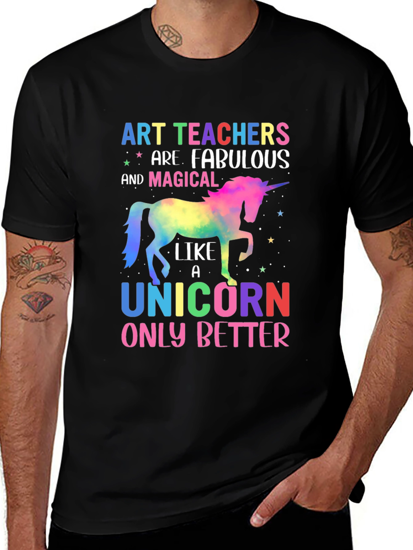 Variant 10 of Art Teacher Unicorn T-Shirt - Fabulous & Magical!