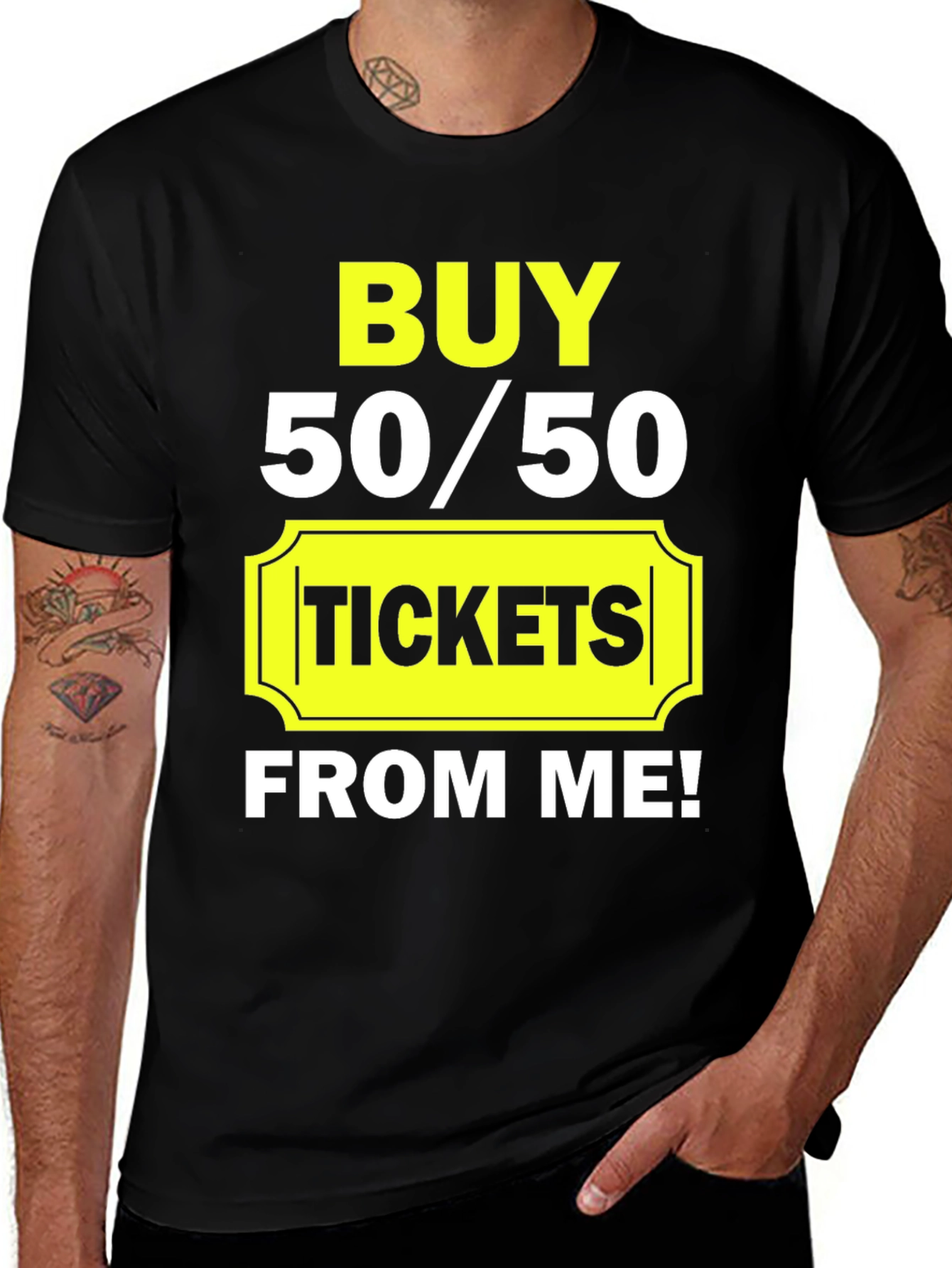 Buy 50/50 Tickets T-Shirt - Raffle Fundraiser Tee