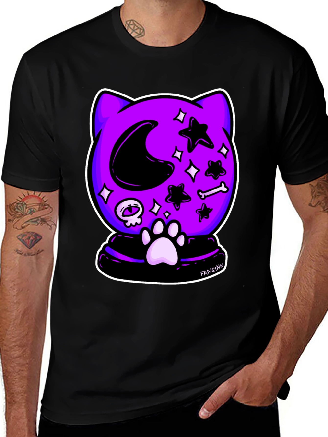 Variant 6 of Mystic Cat Crystal Ball Graphic Tee