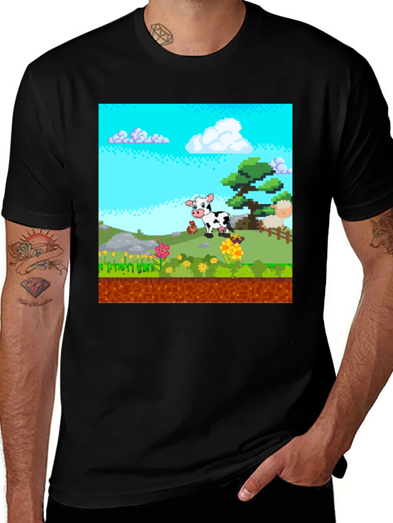 Pixel Farm Graphic Tee - Gamer Style