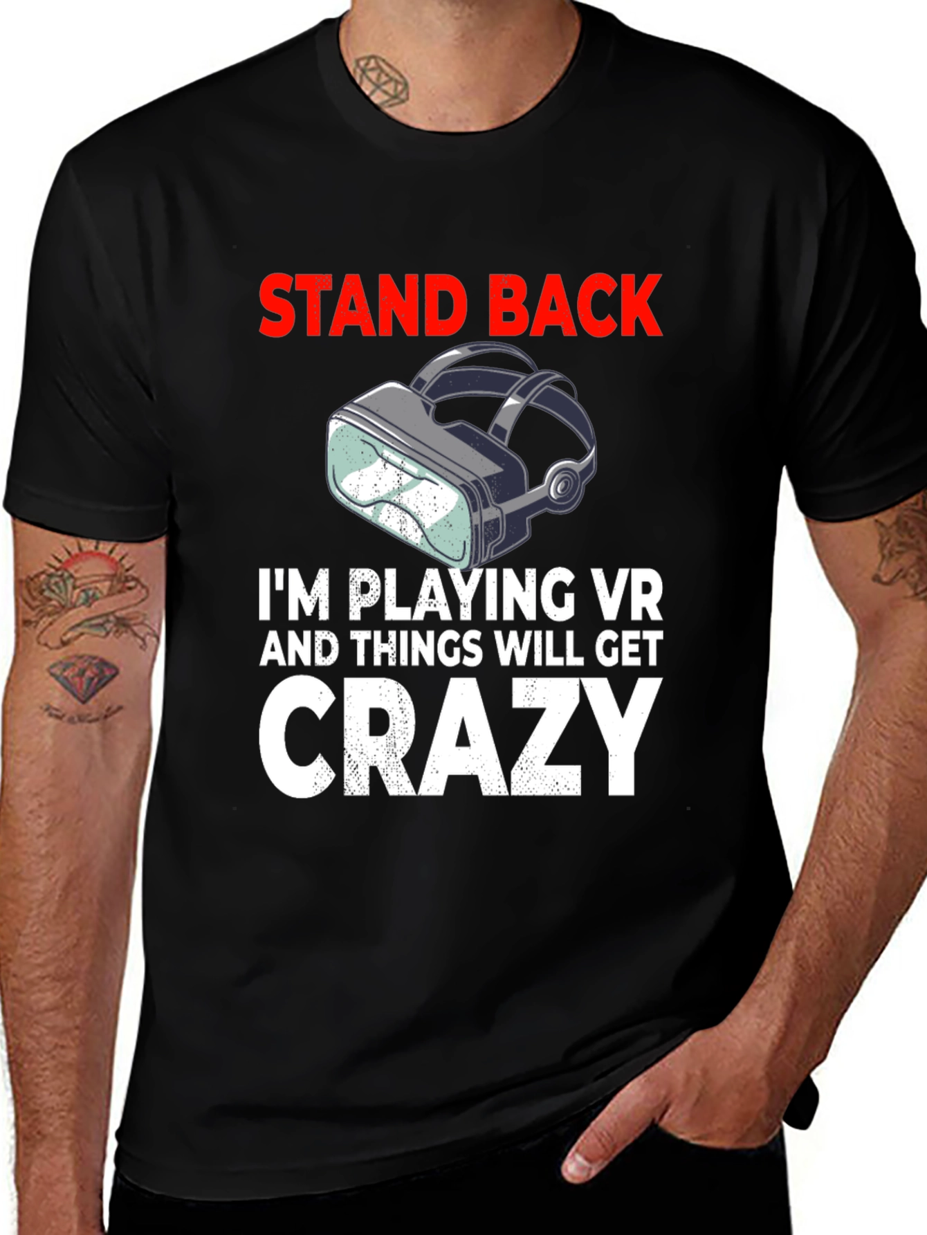 Variant 24 of Stand Back VR Gamer T-Shirt