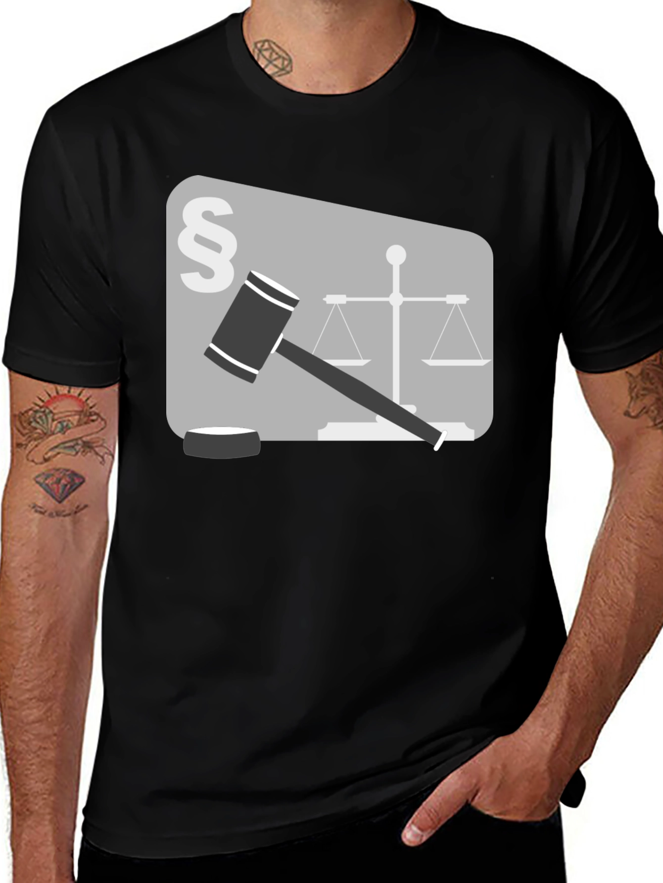 Law & Justice Graphic Tee - Black