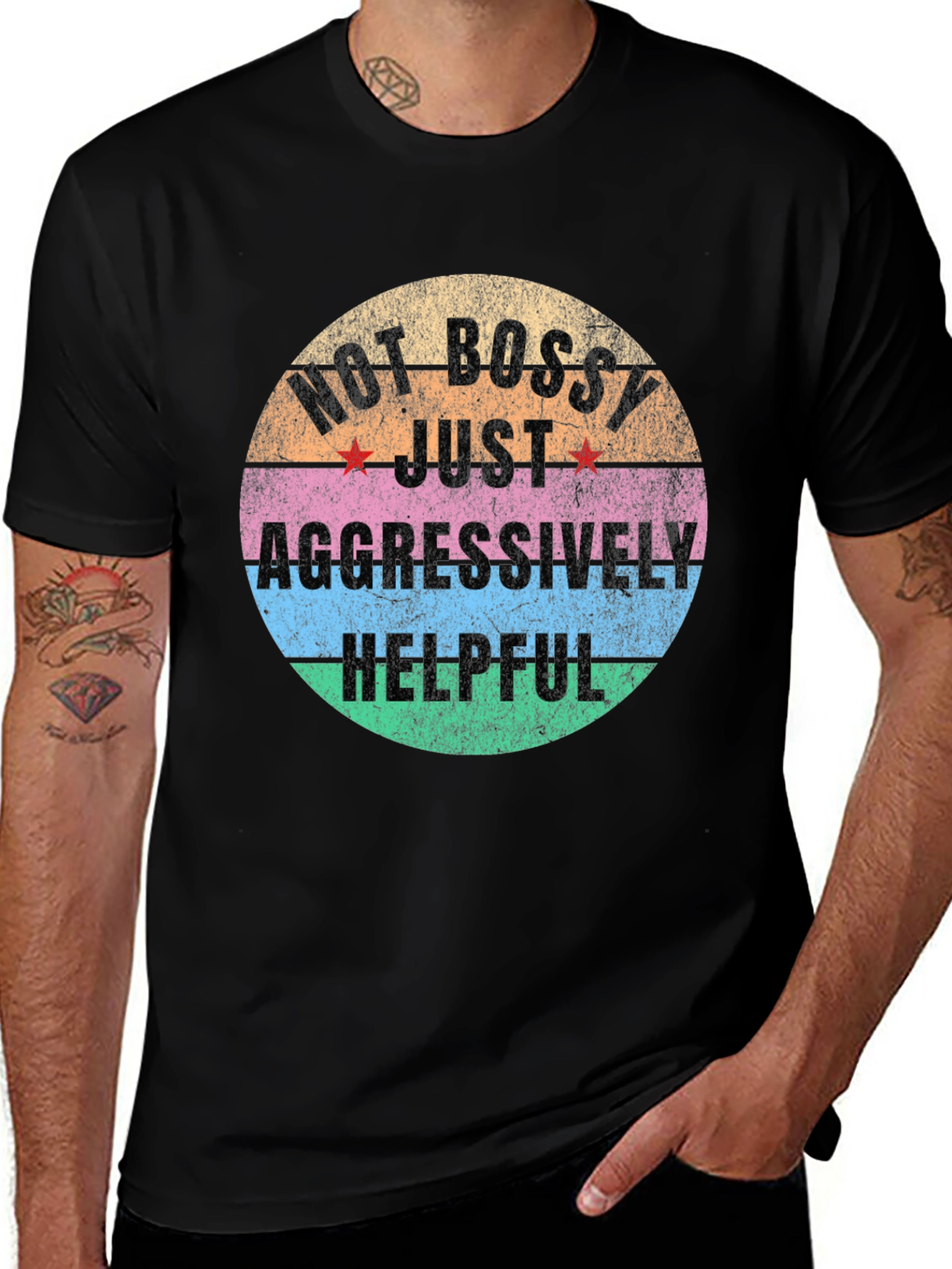 Variant 4 of Not Bossy Just Aggressively Helpful Graphic Tee