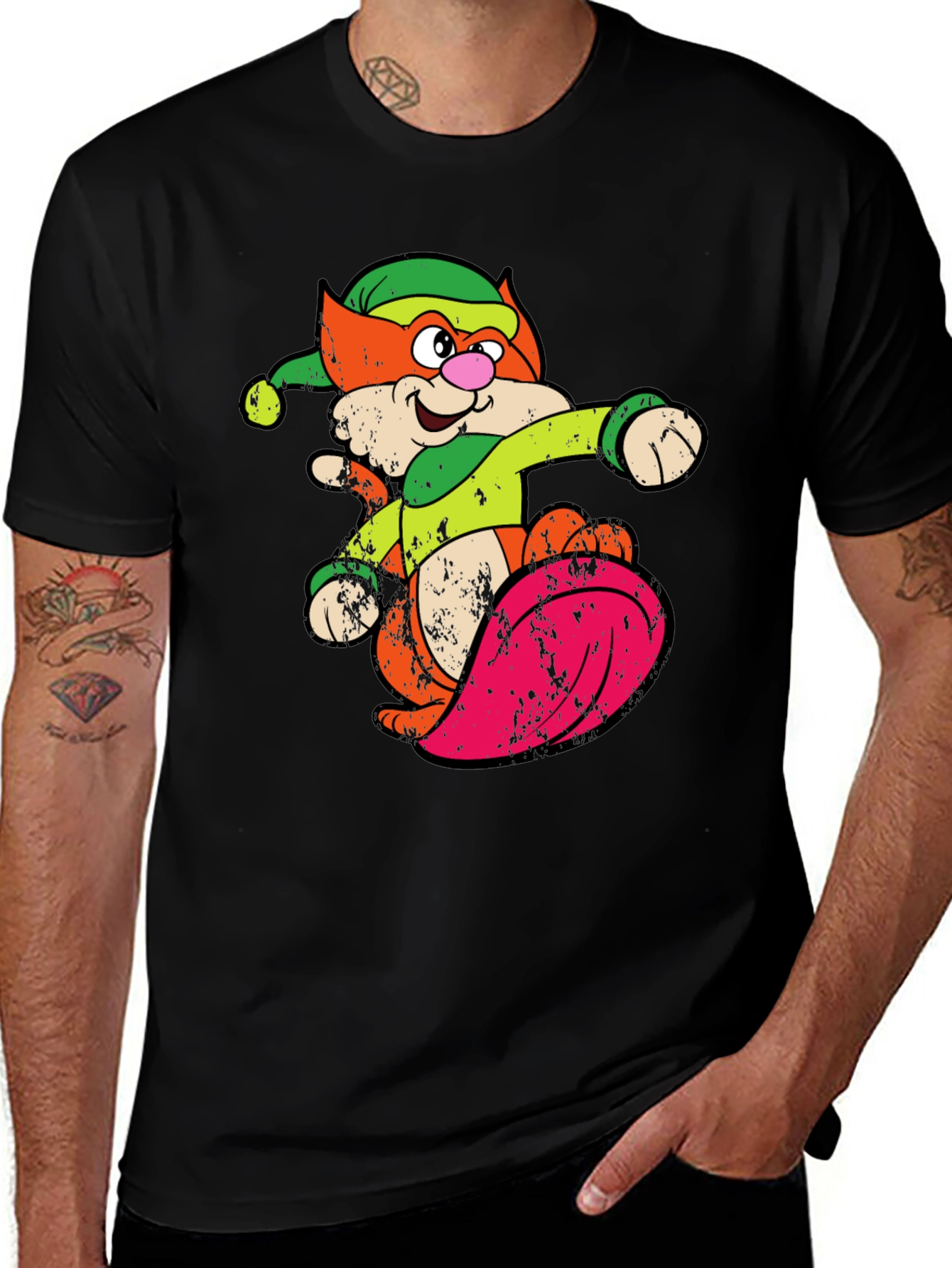 Variant 27 of Retro Cartoon Cat T-Shirt
