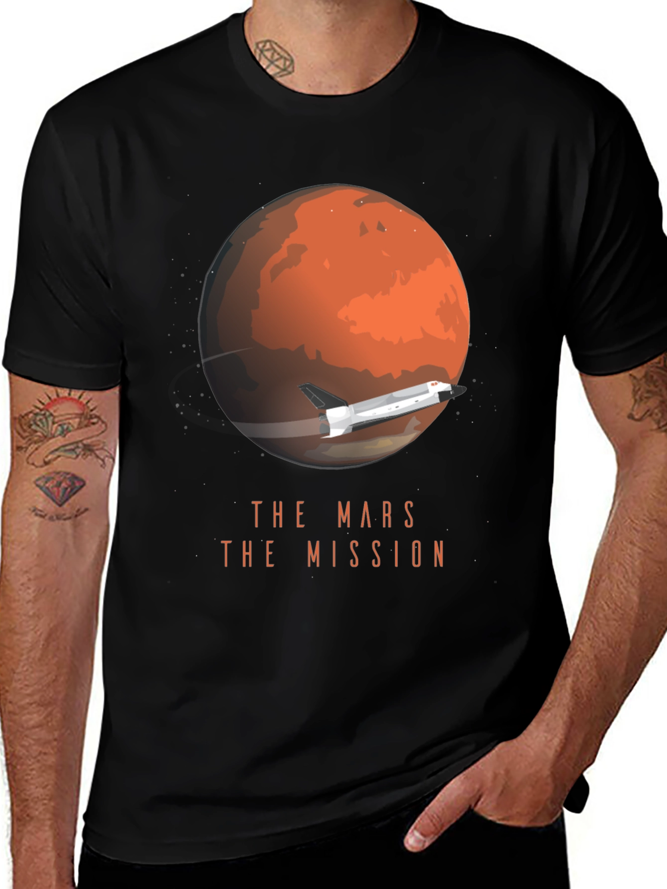 Mars Mission Graphic Tee - Space Exploration T-Shirt