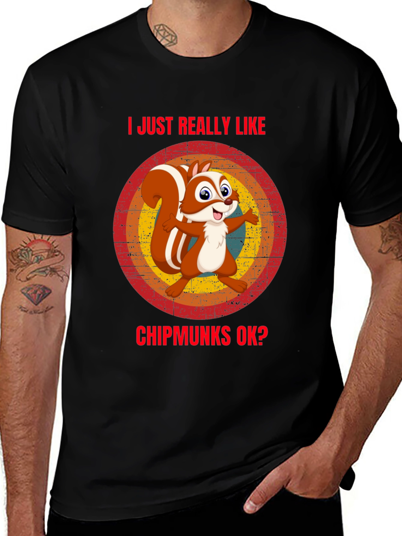 Variant 19 of I Like Chipmunks T-Shirt, Funny Squirrel Tee