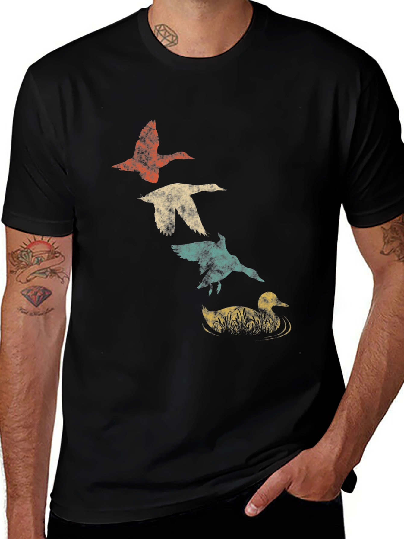 Variant 26 of Vintage Style Flying Ducks T-Shirt