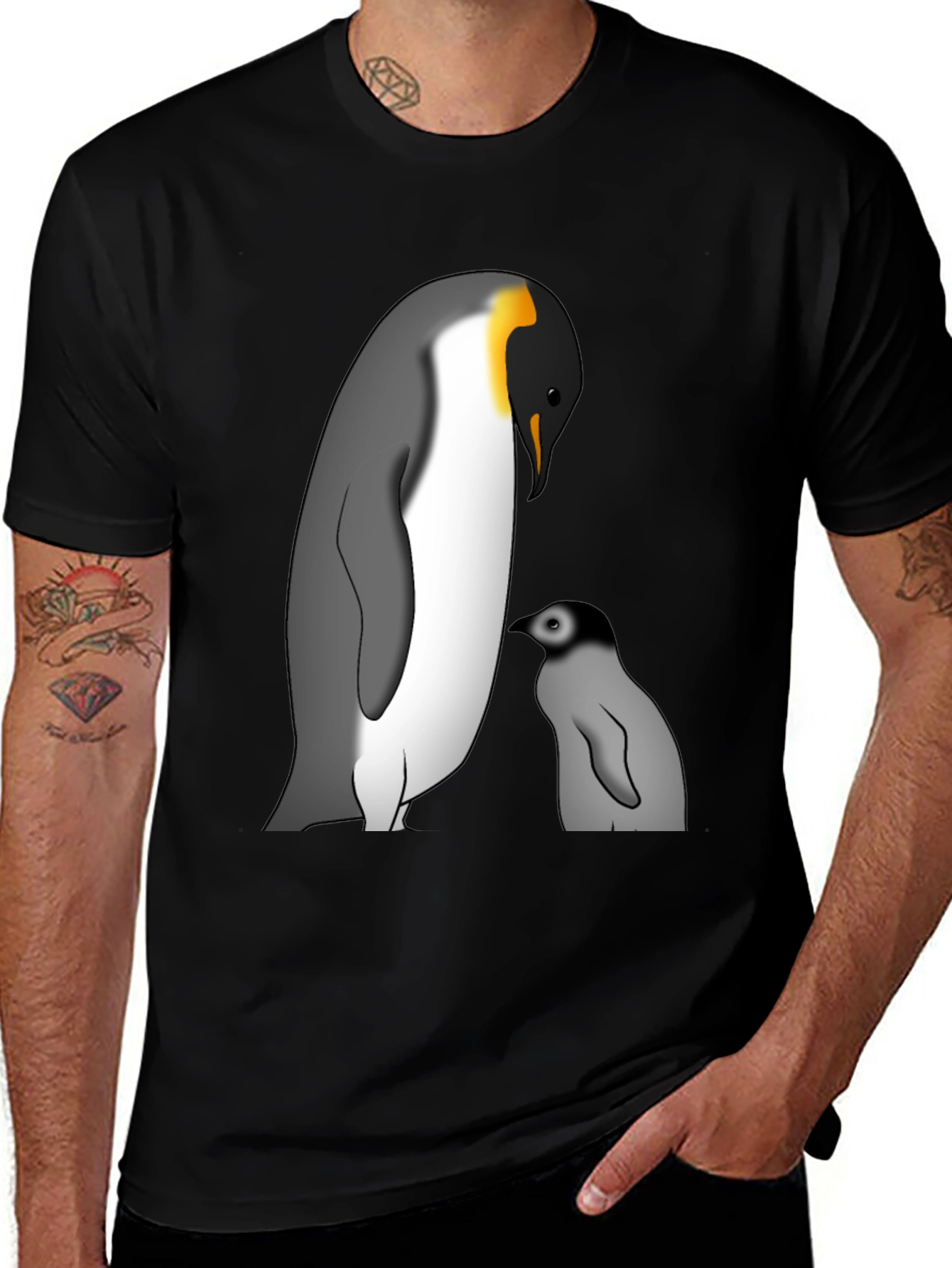 Variant 18 of Penguin Mom and Baby Graphic Tee