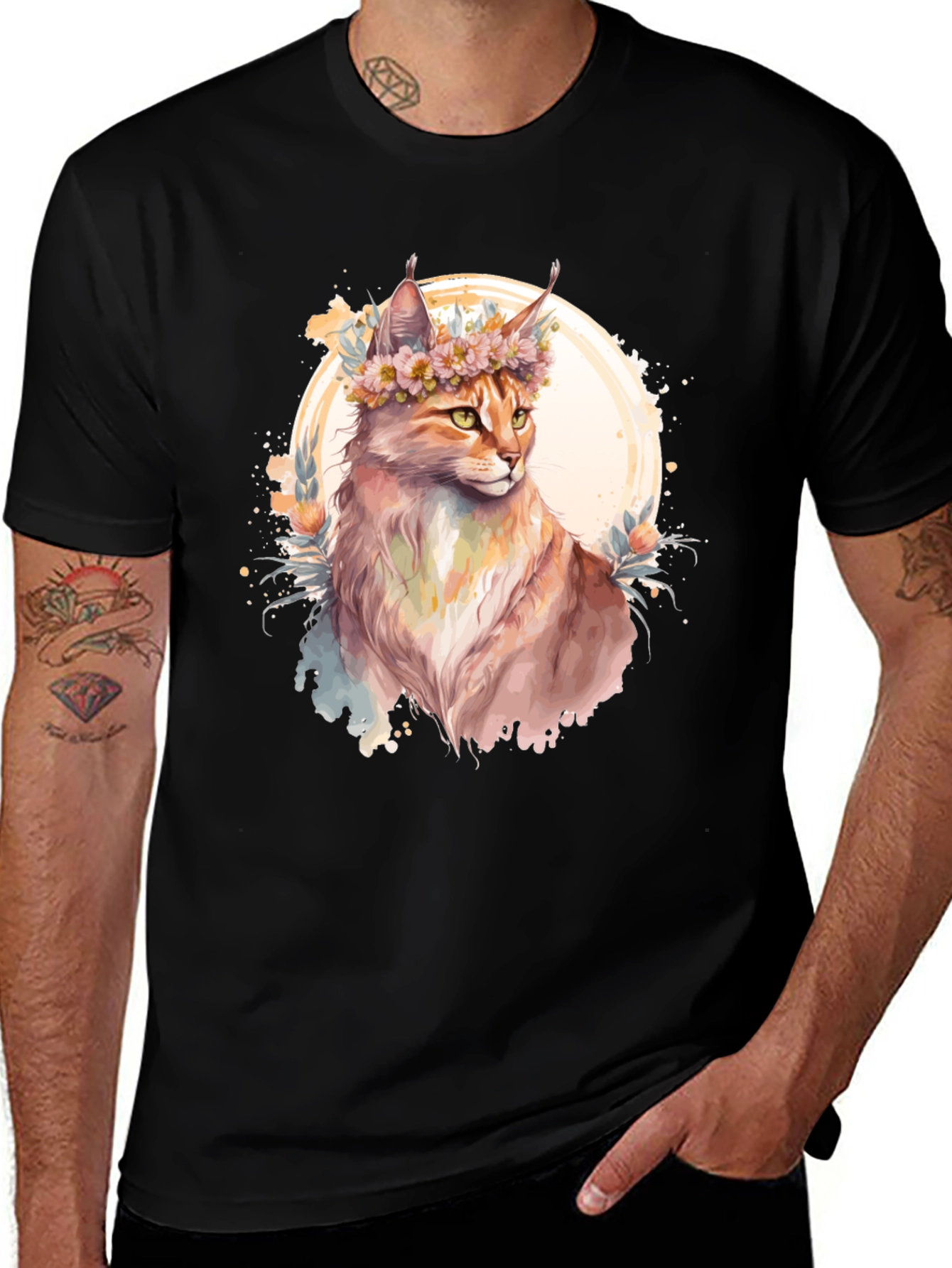 Floral Feline T-Shirt