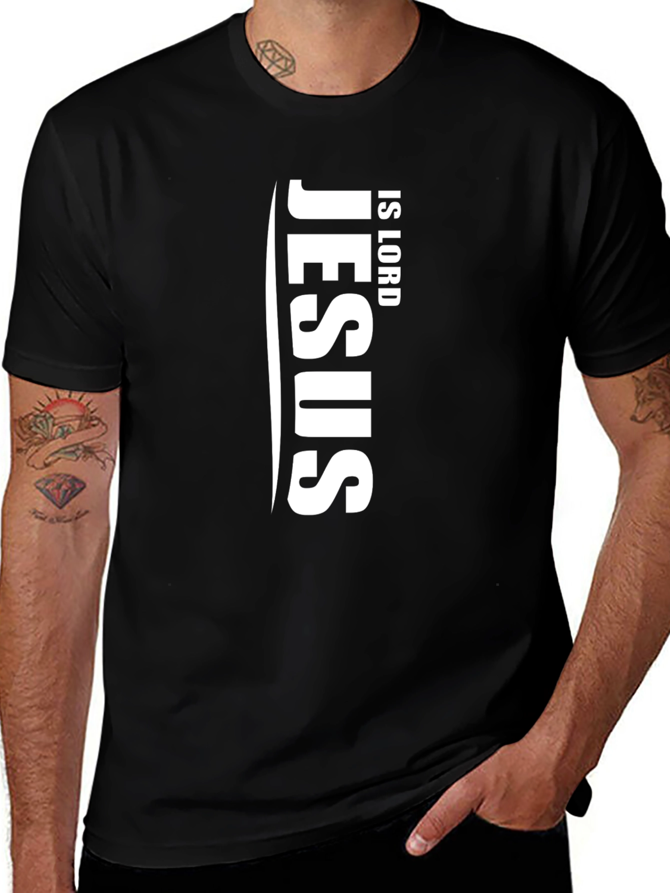 Jesus is Lord Black T-Shirt - Christian Apparel